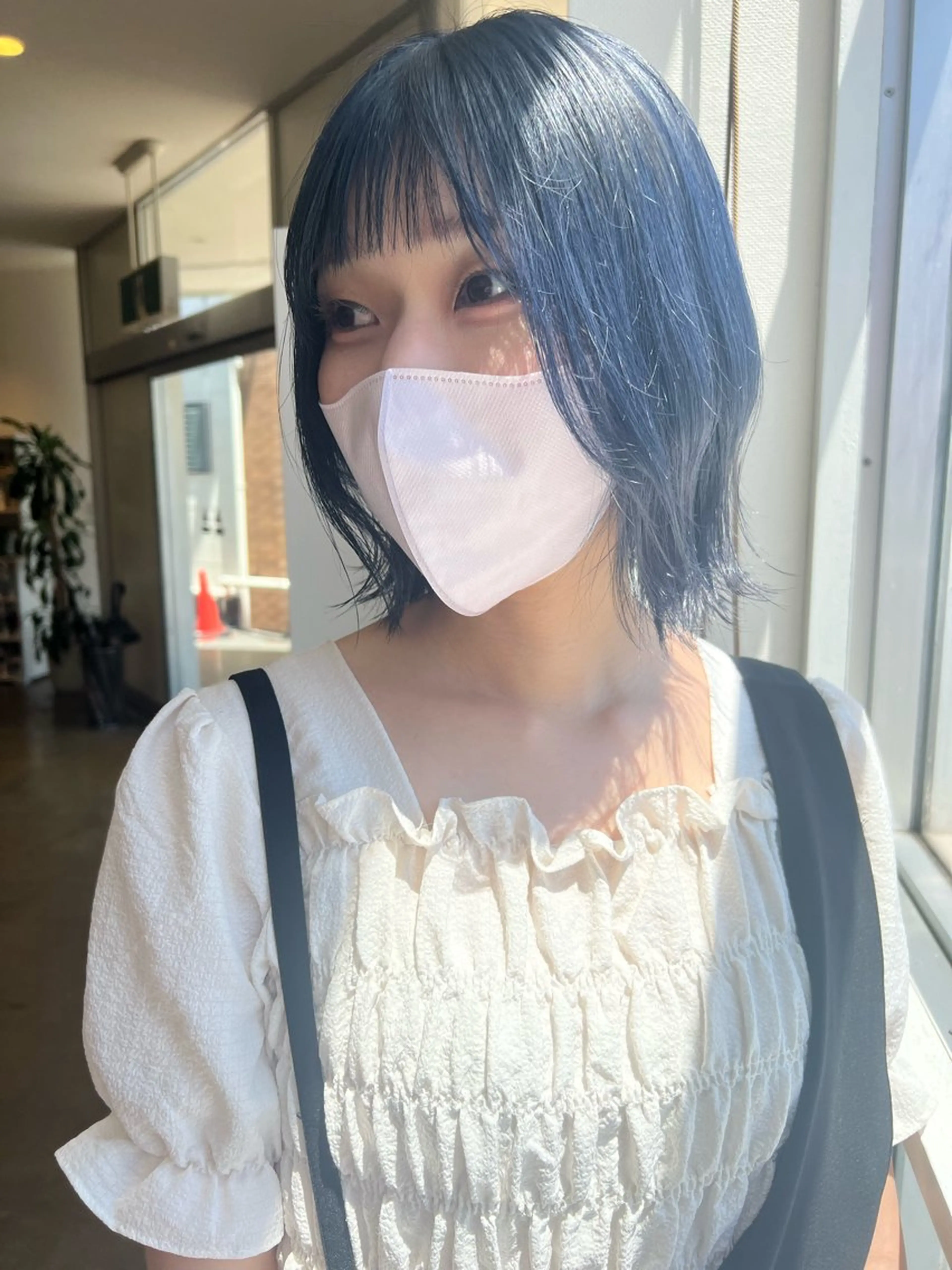 ショート カラー ヘアアレンジ ブリーチ ブルーカラー ❣️倉敷❣️美髪 カラー能登一成のヘアスタイル