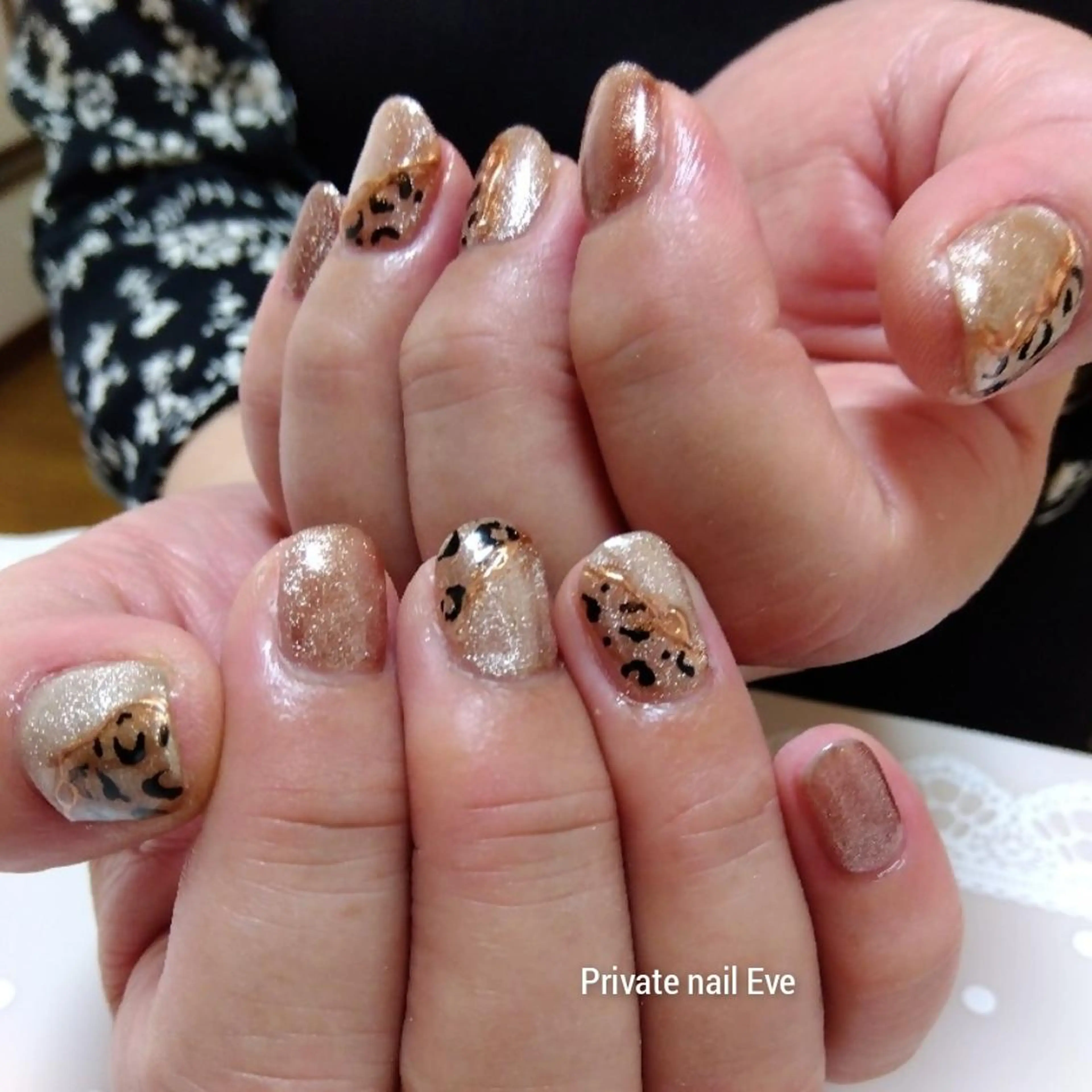 ネイル アニマル柄 マグネットネイル ハンドネイル ネイル junkoのネイルデザイン