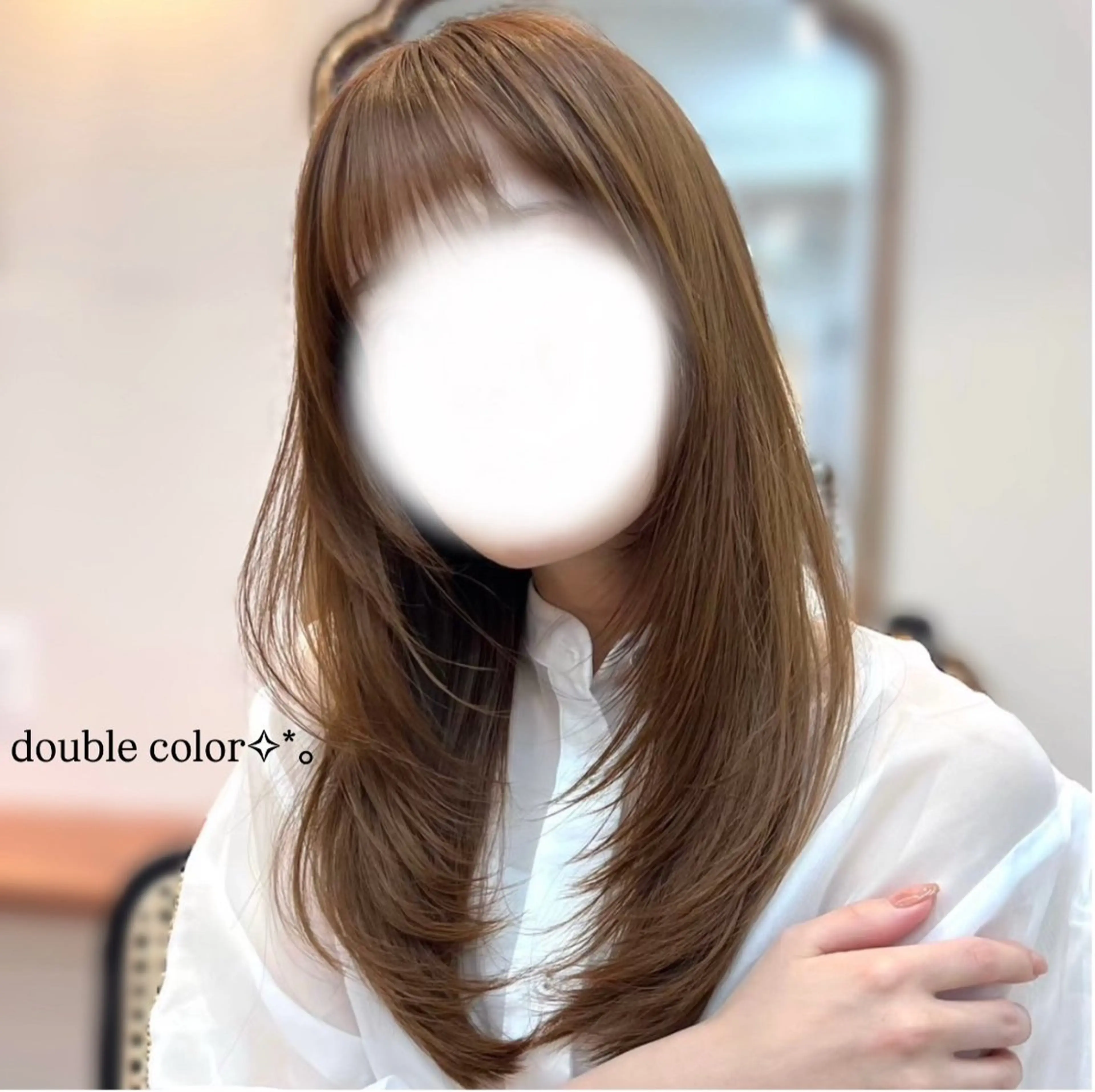 🫧モデル限定価格🫧ブリーチなしダブルカラー+1stepトリートメントの写真