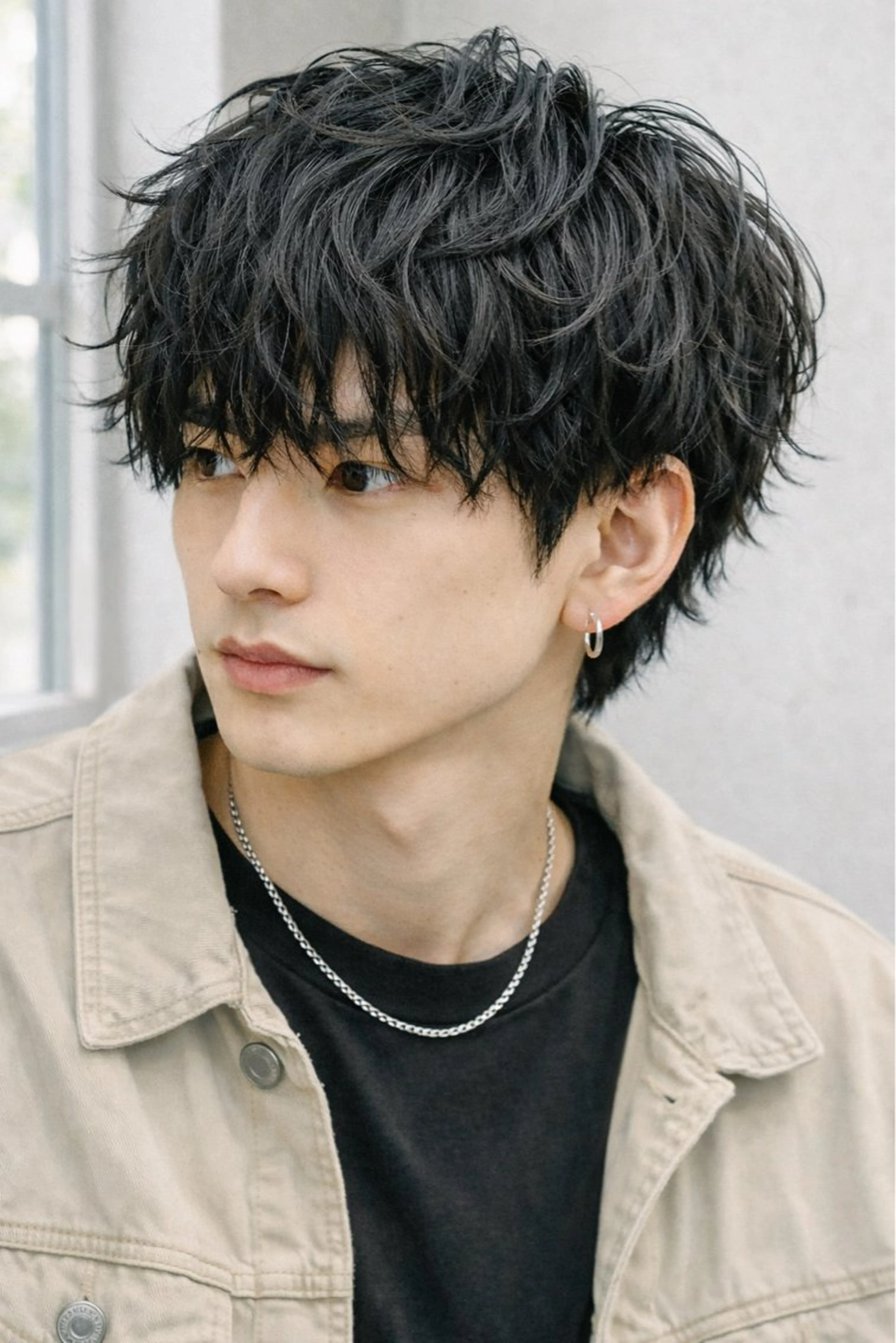 シャドウパーマ(カット+パーマ)の写真