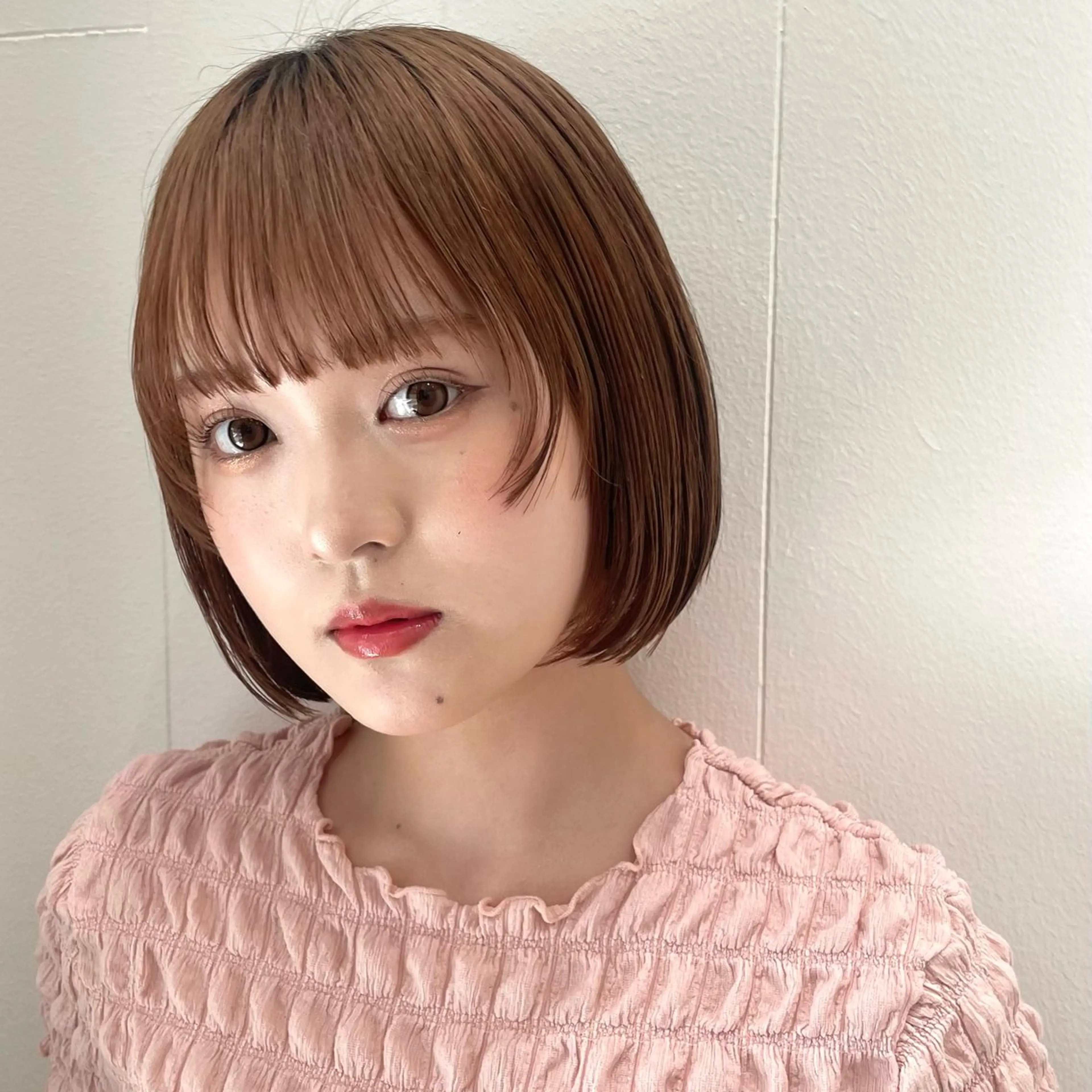 ショート レイヤーカット 小顔カット 為近日向子🐥暖色 💘顔周りカット🌈のヘアスタイル