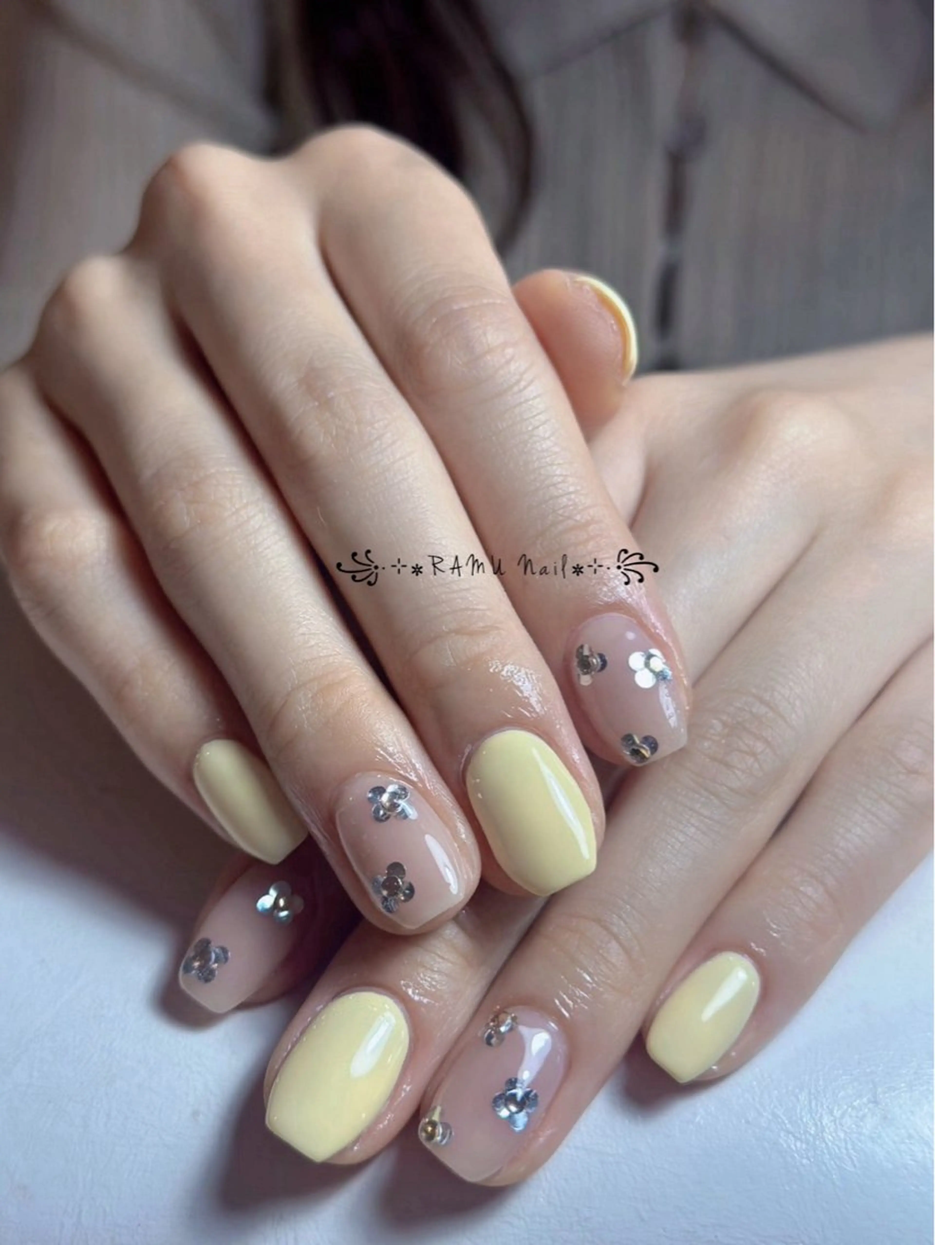 ネイル キラキラネイル マグネットネイル ミラーネイル ピンク 春ネイル ハンドネイル RAMU Nail 恵比寿店のネイルデザイン