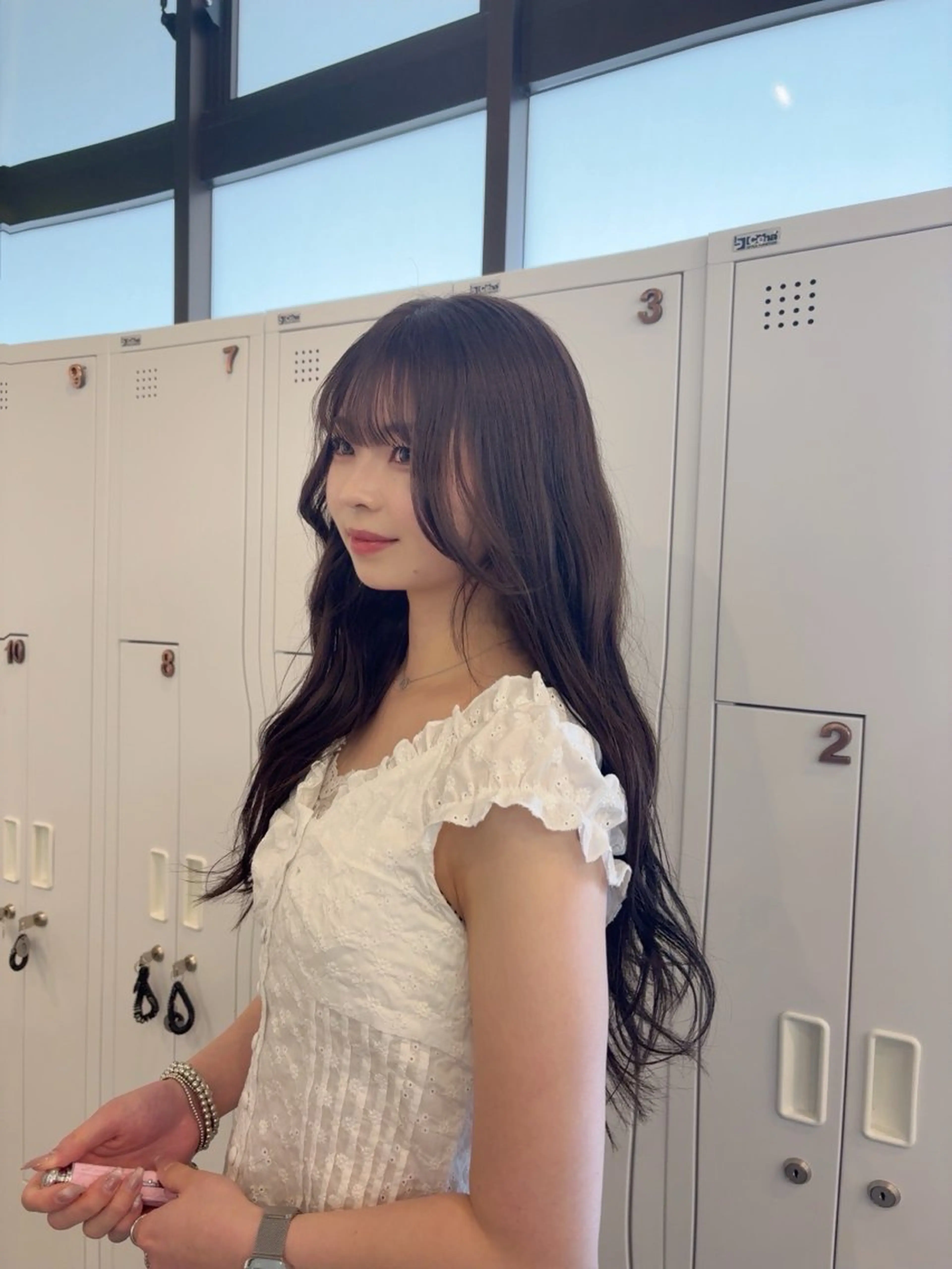 ロング カラー 透明感カラー カノエ博多ミスト mizukiのヘアスタイル