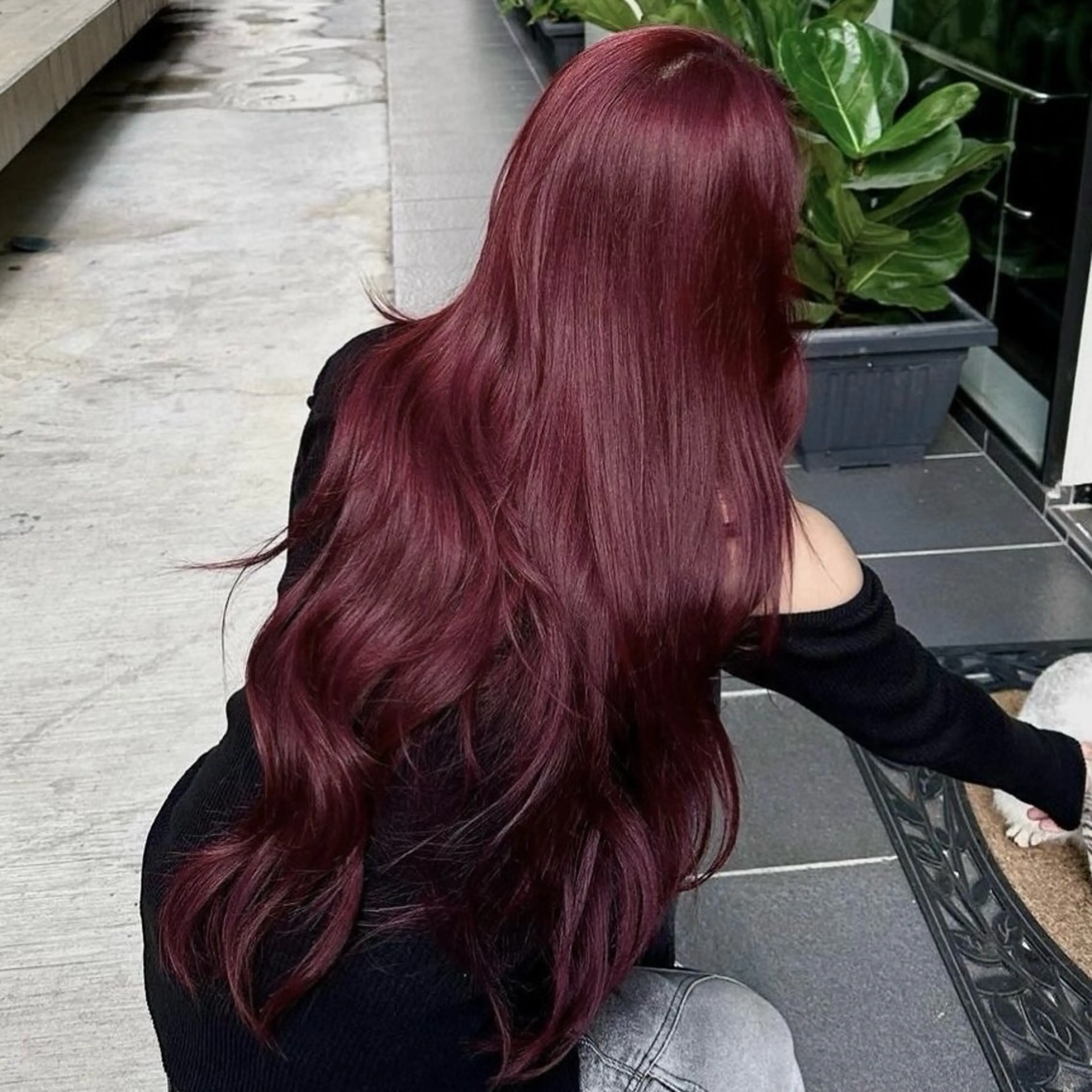 ロング カラー カット ヘアカラー トリートメント ヘッドスパ 艶モテ韓流ヘア 🤍りんのヘアスタイル