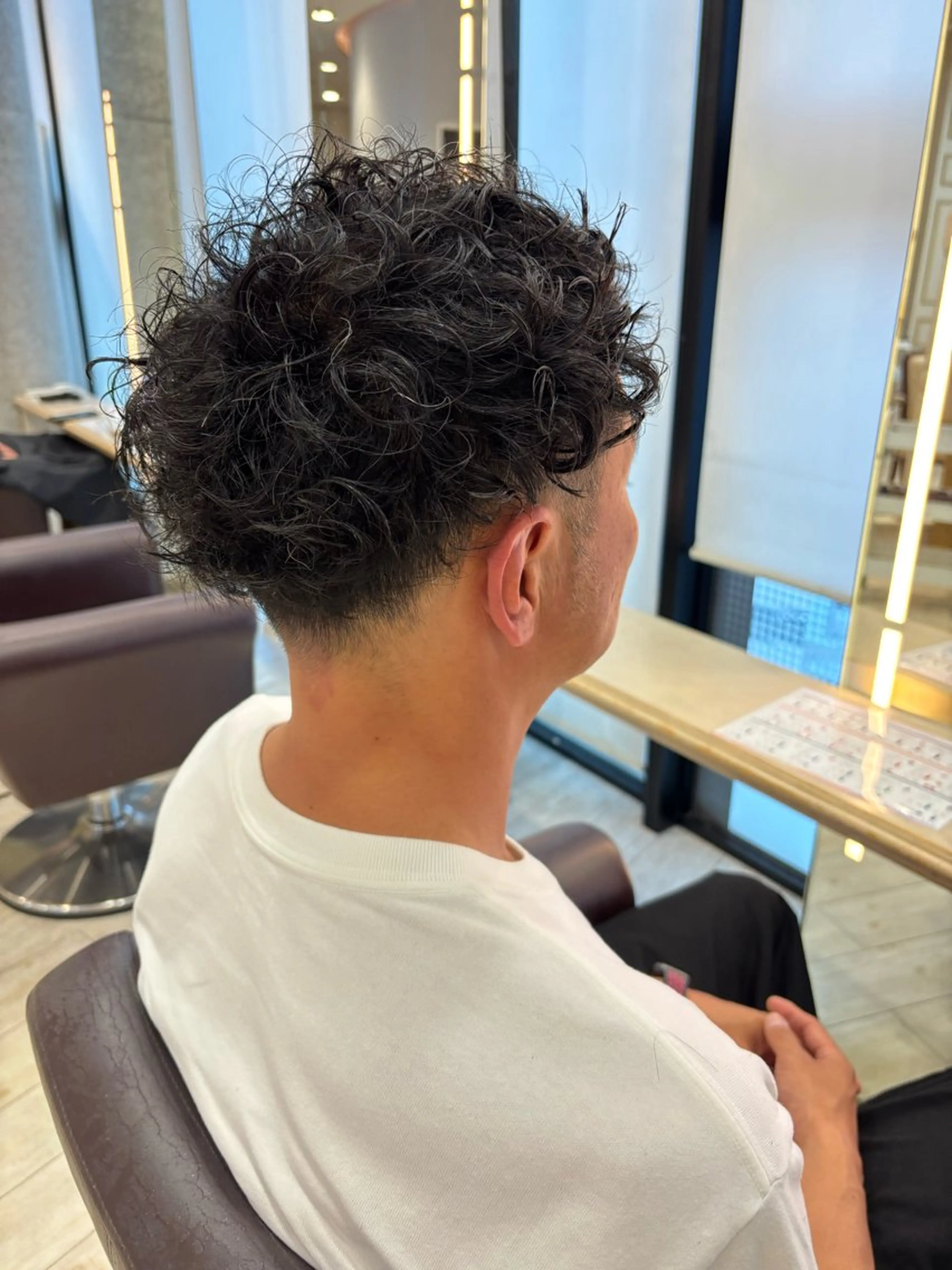 パーマ メンズ メンズパーマ メンズショート 刈り上げ カット パーマ サソウ ユリエ🥥のヘアスタイル