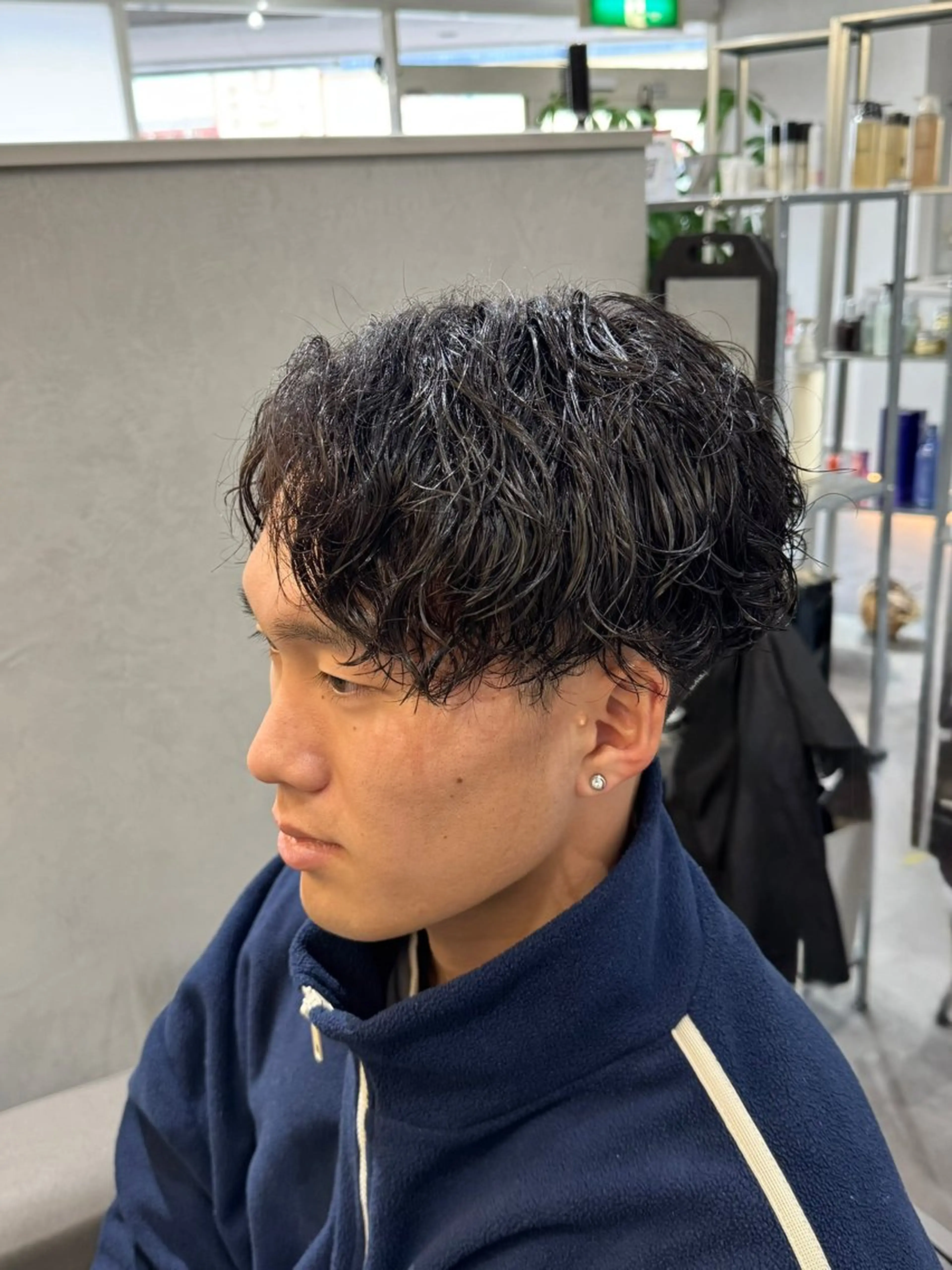 パーマ メンズ カット パーマ Salon de Qualia(サロンドクオリア)所属・ハイトーン/外国人風 カラー/メンズパーマのヘアスタイル