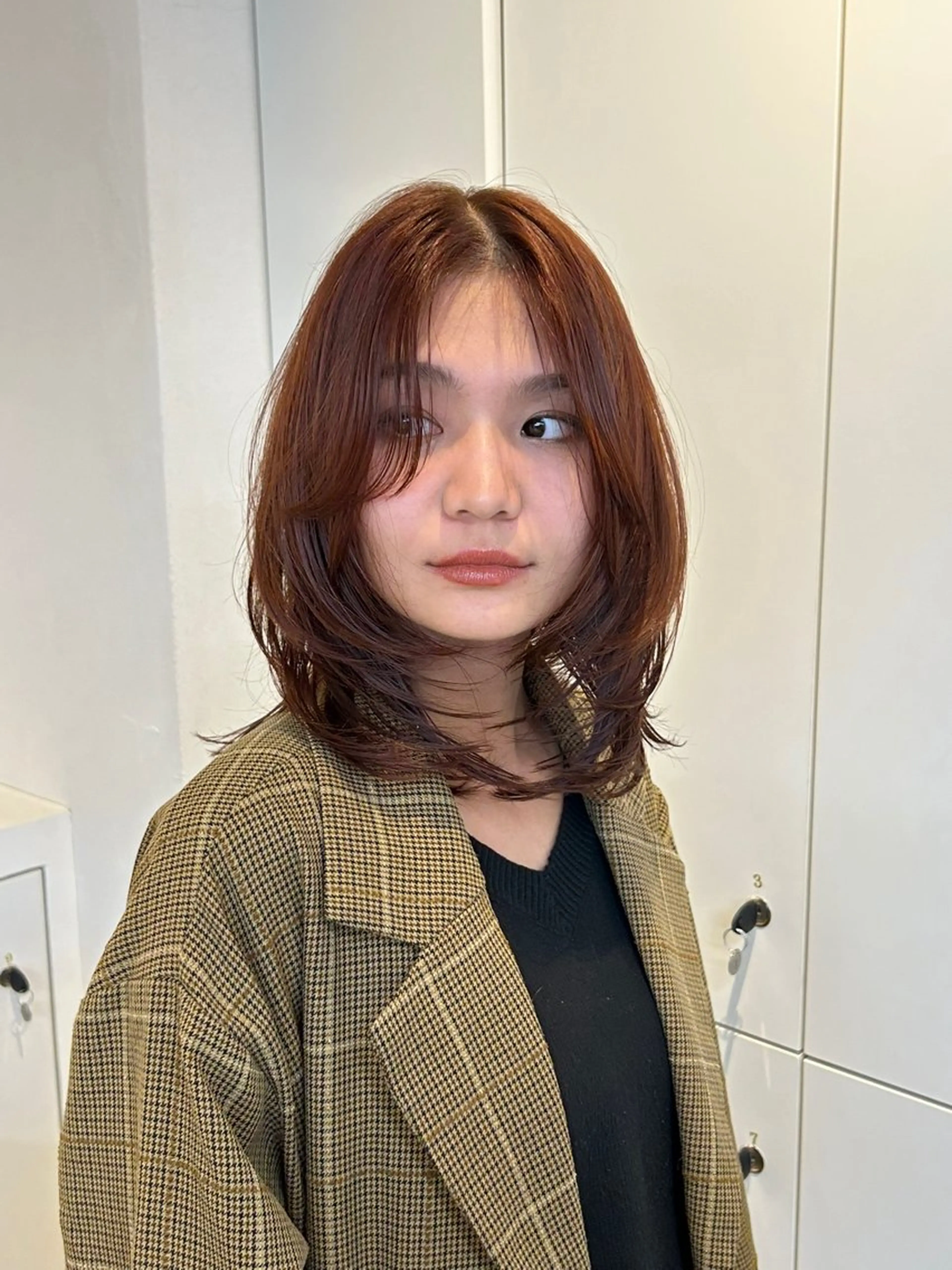 ミディアム カラー ヘアアレンジ 透け感カラー🤍韓国 ヘア/ takutoのヘアスタイル