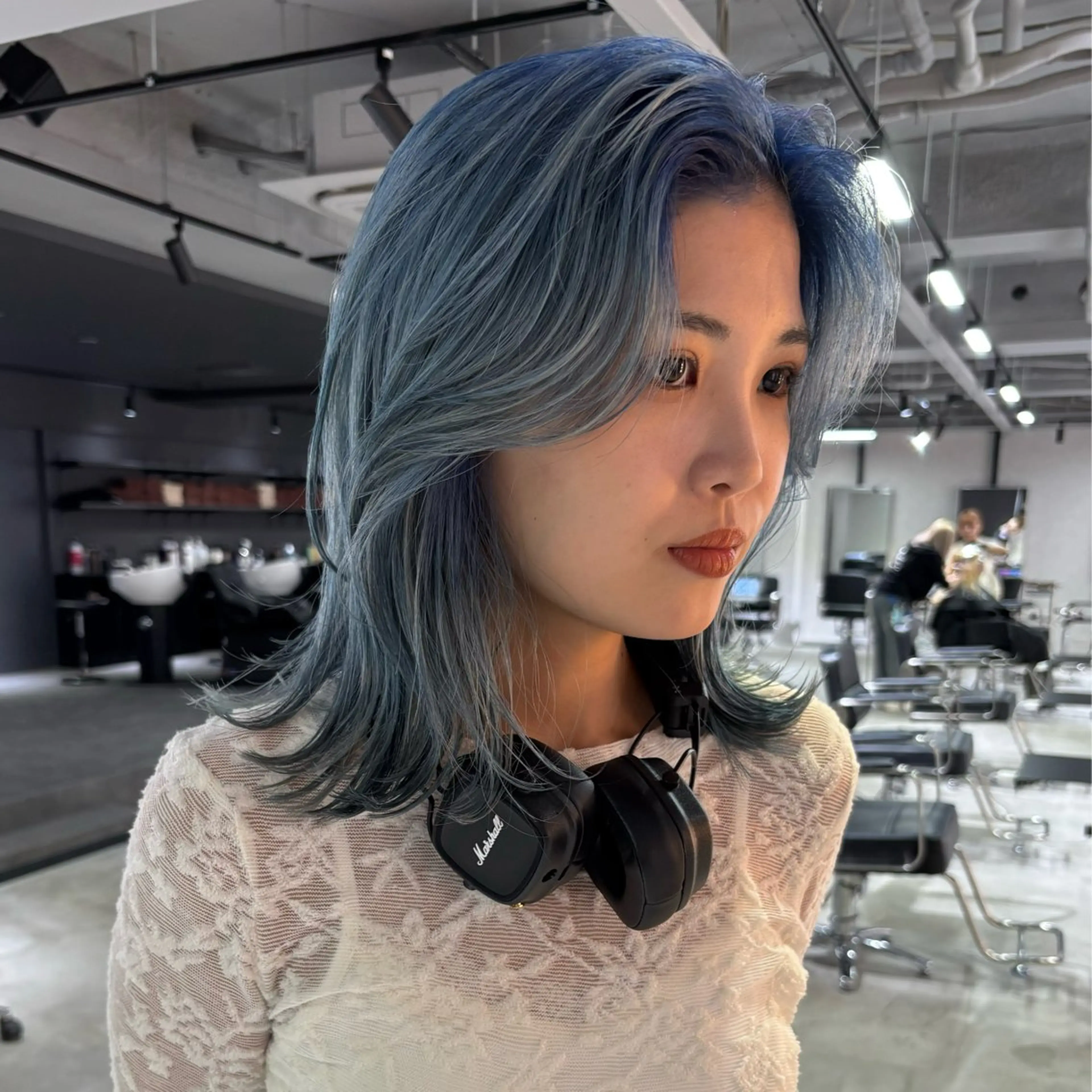 ミディアム カラー デザインカラー ヘアカラー ★デザインカラー ハイトーン ももか★のヘアスタイル