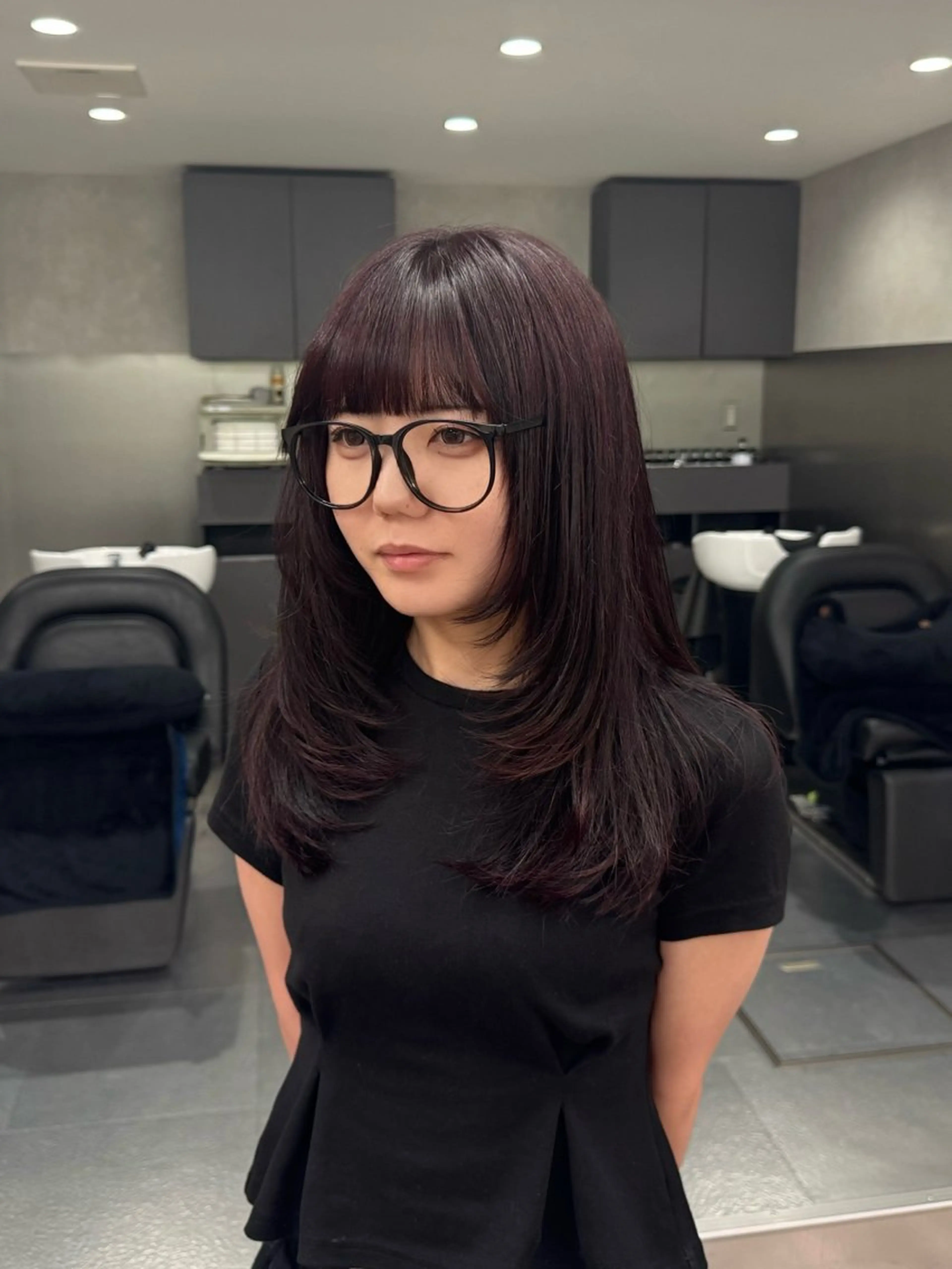 セミロング カット ヘアカラー 韓国特化🇰🇷千葉 /レイヤーカット竜生のヘアスタイル