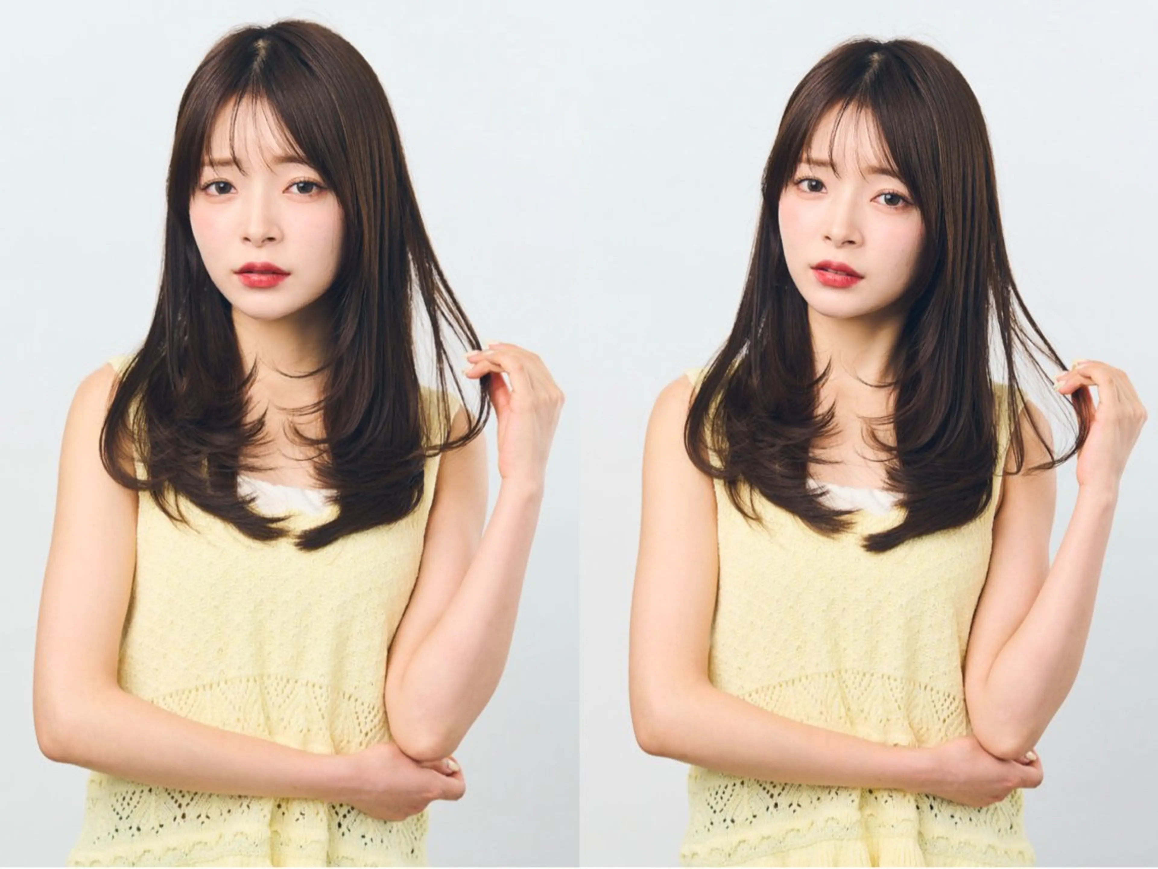 ロング 韓国風ヘア レイヤーカット 小顔カット 透明感/レイヤー /ayaneのヘアスタイル