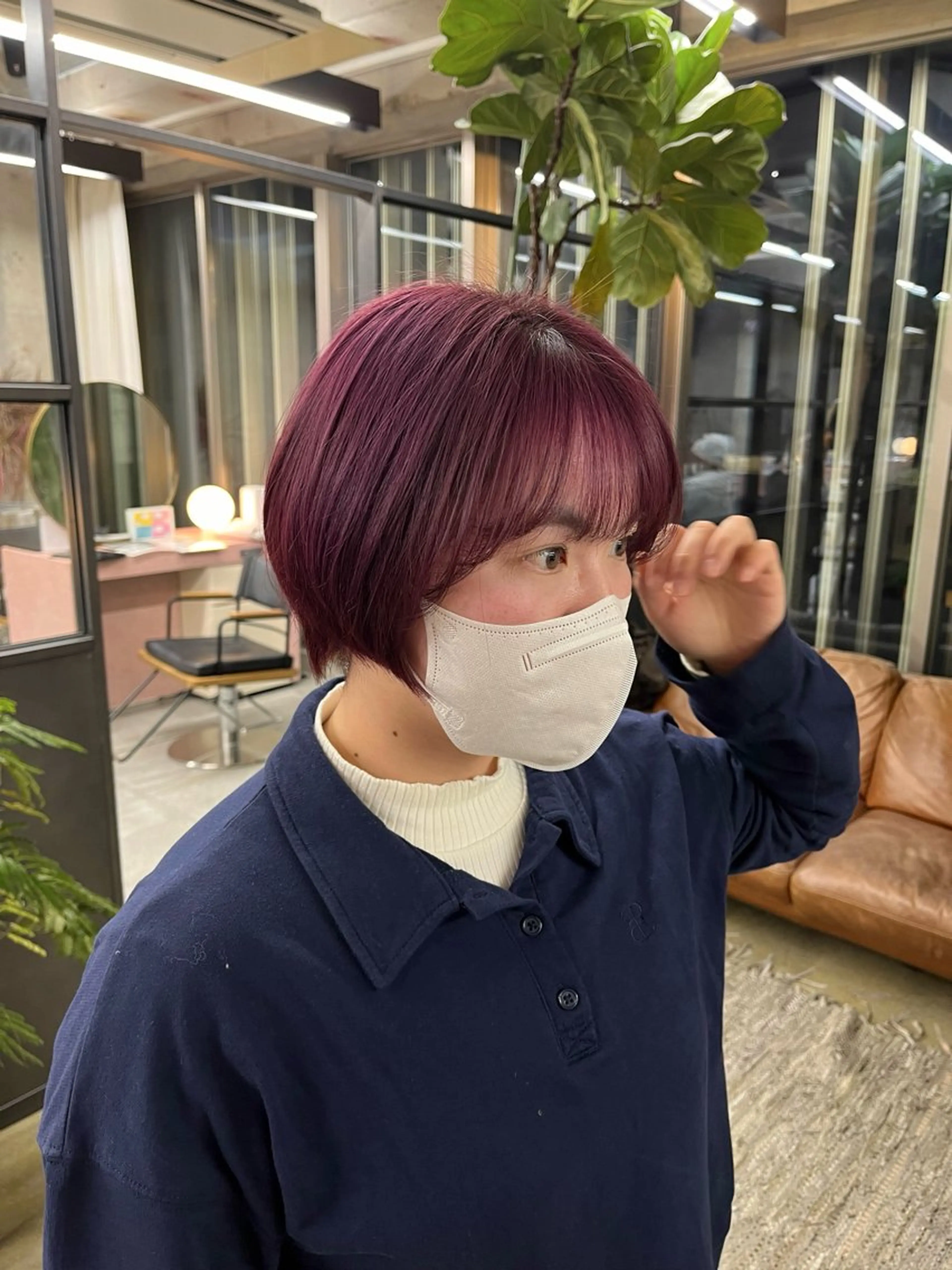 ショート パーマ/オリーブ/ 酸性ストレート/ゆなのヘアスタイル