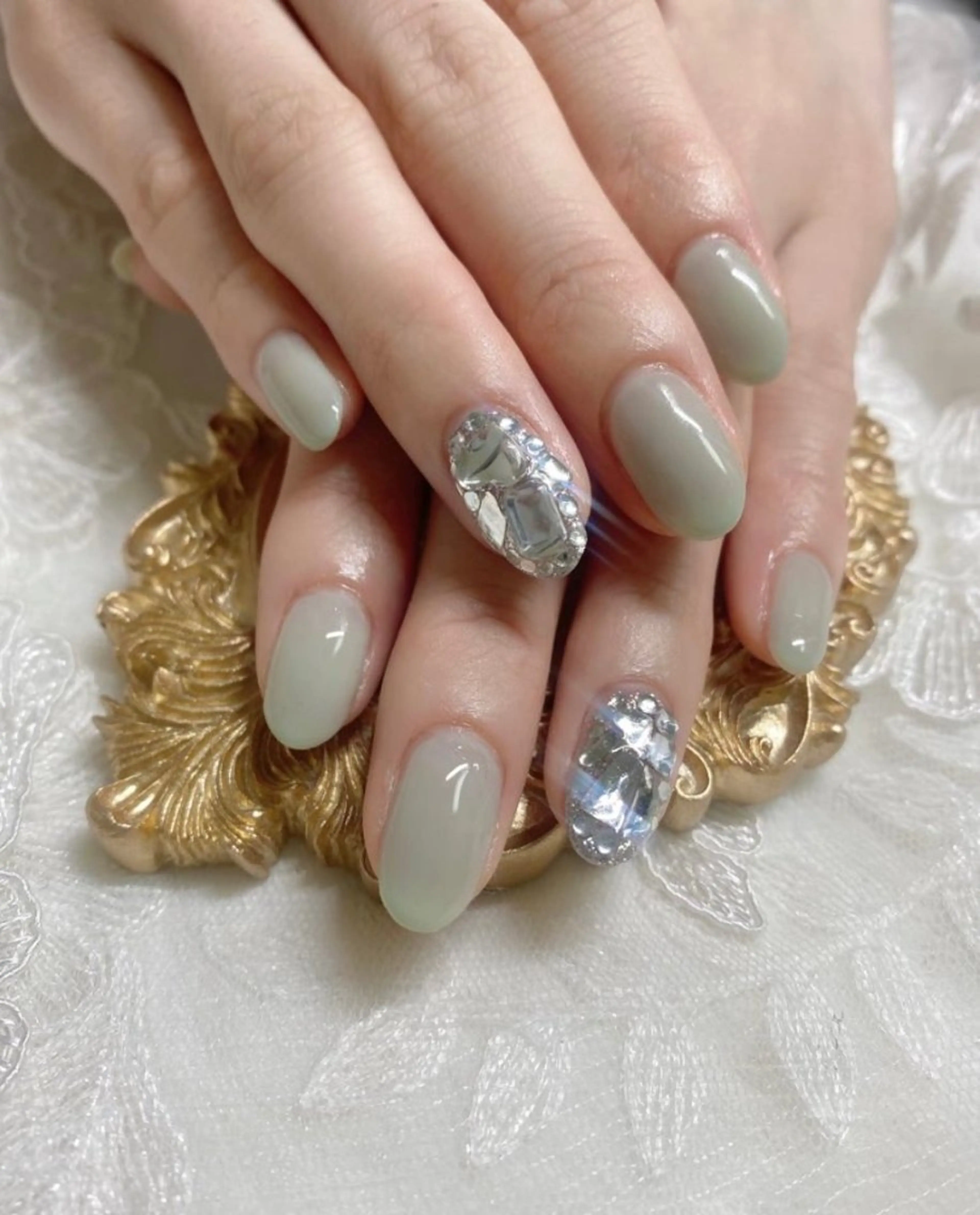 HAND✨埋め尽くし2本＋ワンカラーorラメグラデーション🧸ハンドケア付き💖フット変更🉑の写真