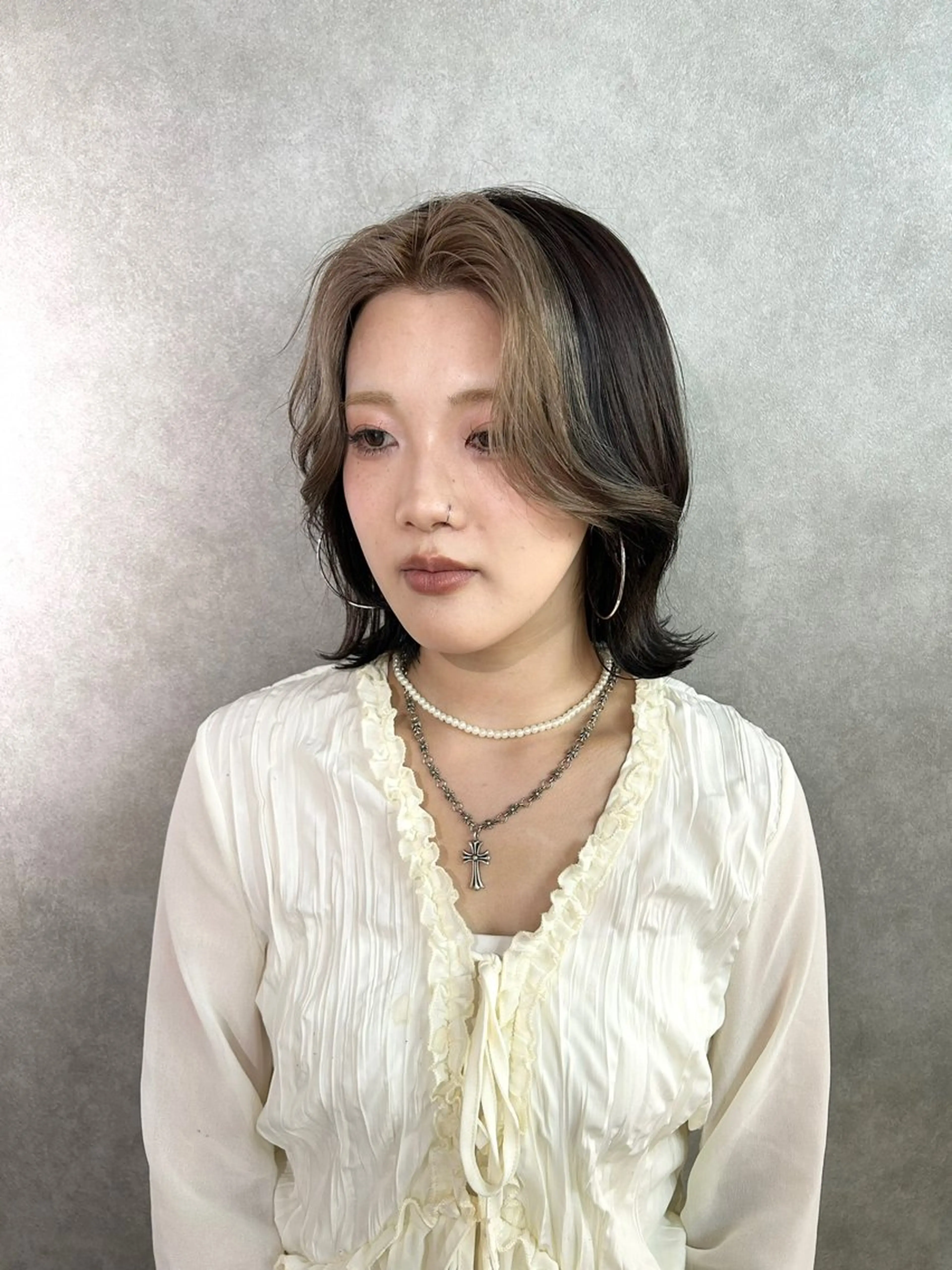 アディクシーカラー＋レベル1髪質改善トリートメント【nui 茨木】の写真