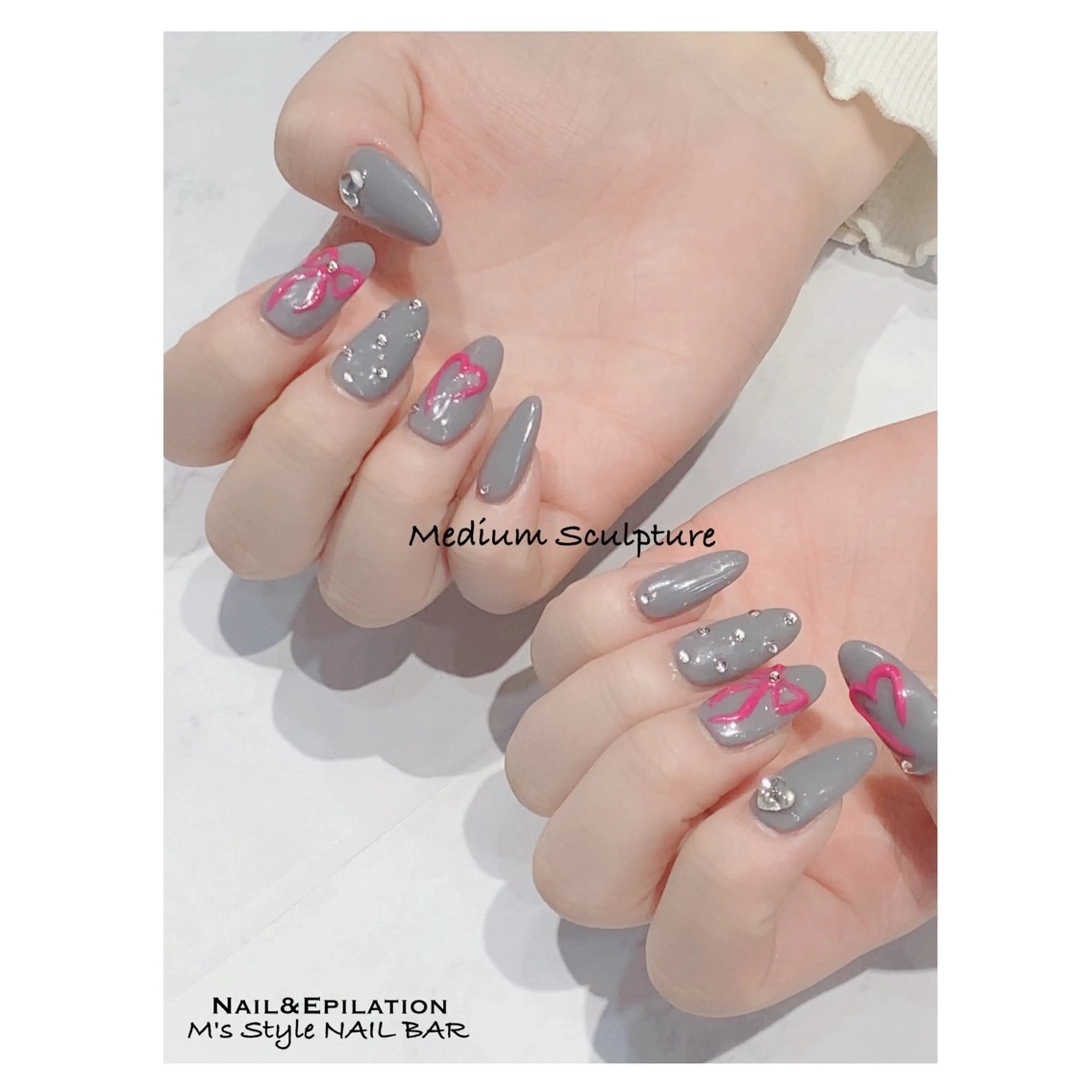 ネイル 成人式 フットネイル フレンチネイル ジェルネイル ハート ハンドネイル M's Style NAIL BARのエステ・リラクイメージ