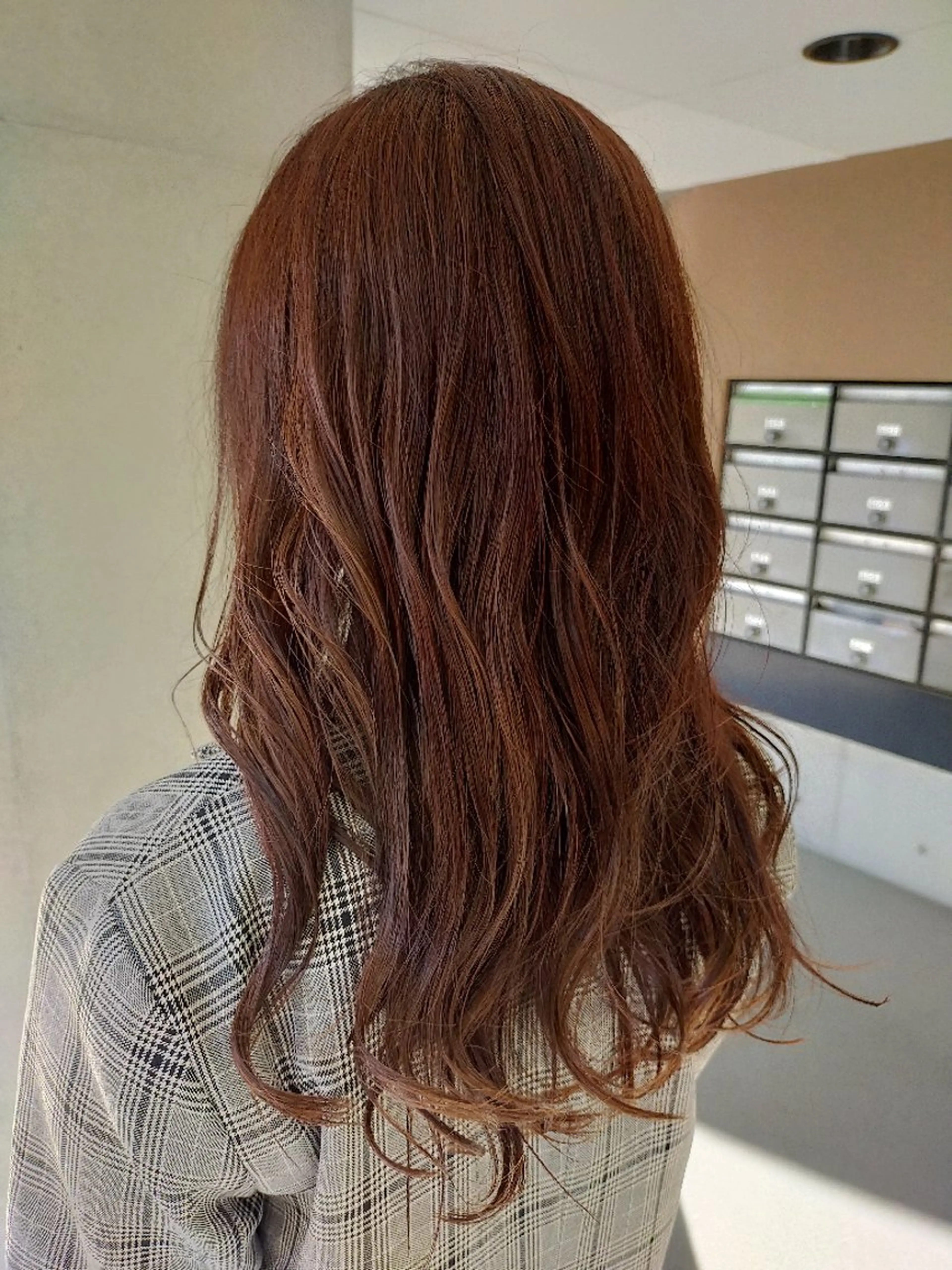 ロング カラー ブリーチ ブラウンカラー ブリーチなしカラー オレンジ カット ヘアカラー ASAKO ✴︎アメリシュシュのヘアスタイル