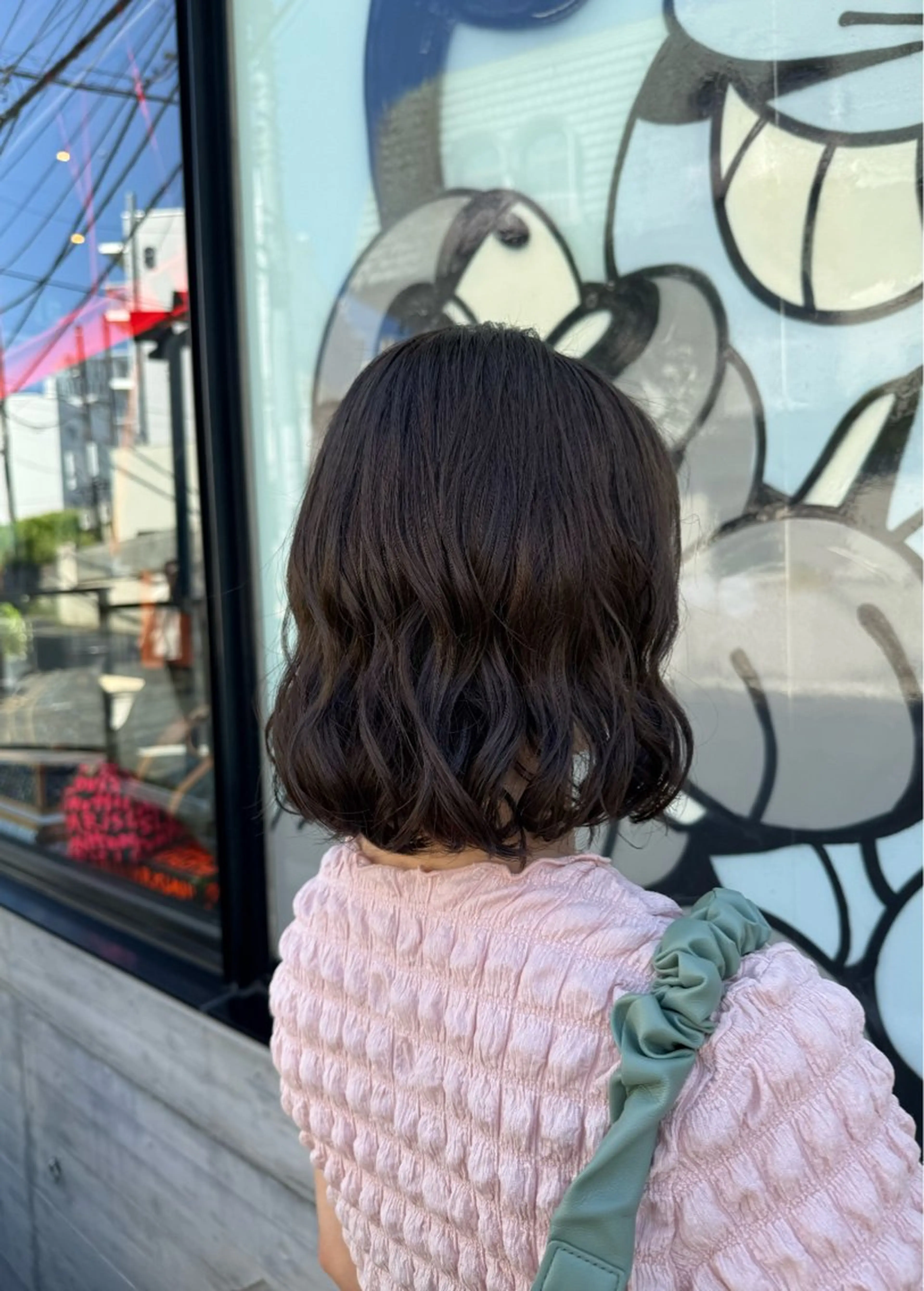 ミディアム カット パーマ トリートメント デジタルパーマ ウェーブパーマ/神野のヘアスタイル