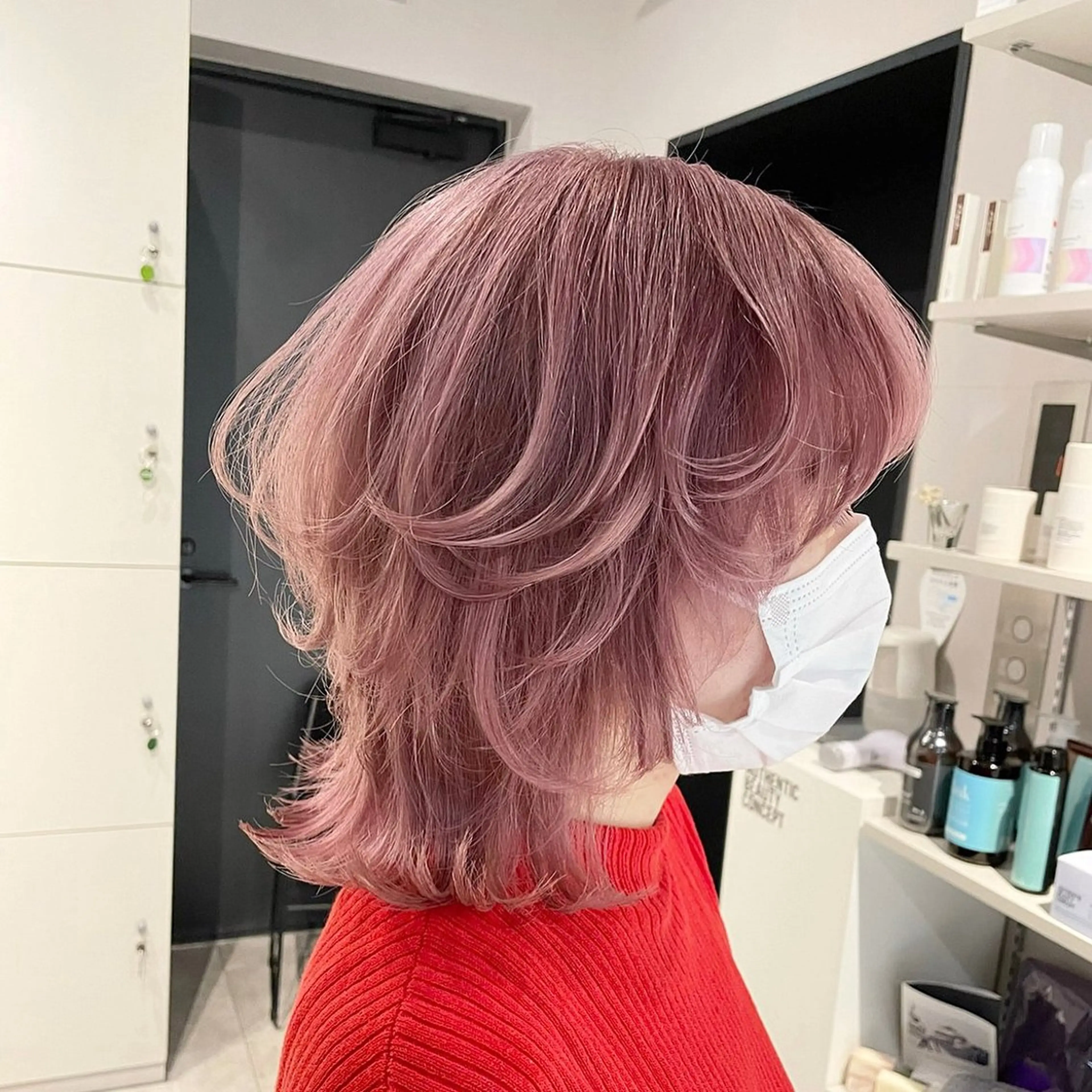 ミディアム カラー トリートメント Ameri 新宿所属・新宿/透明感カラー/ 髪質改善/桜良のヘアスタイル