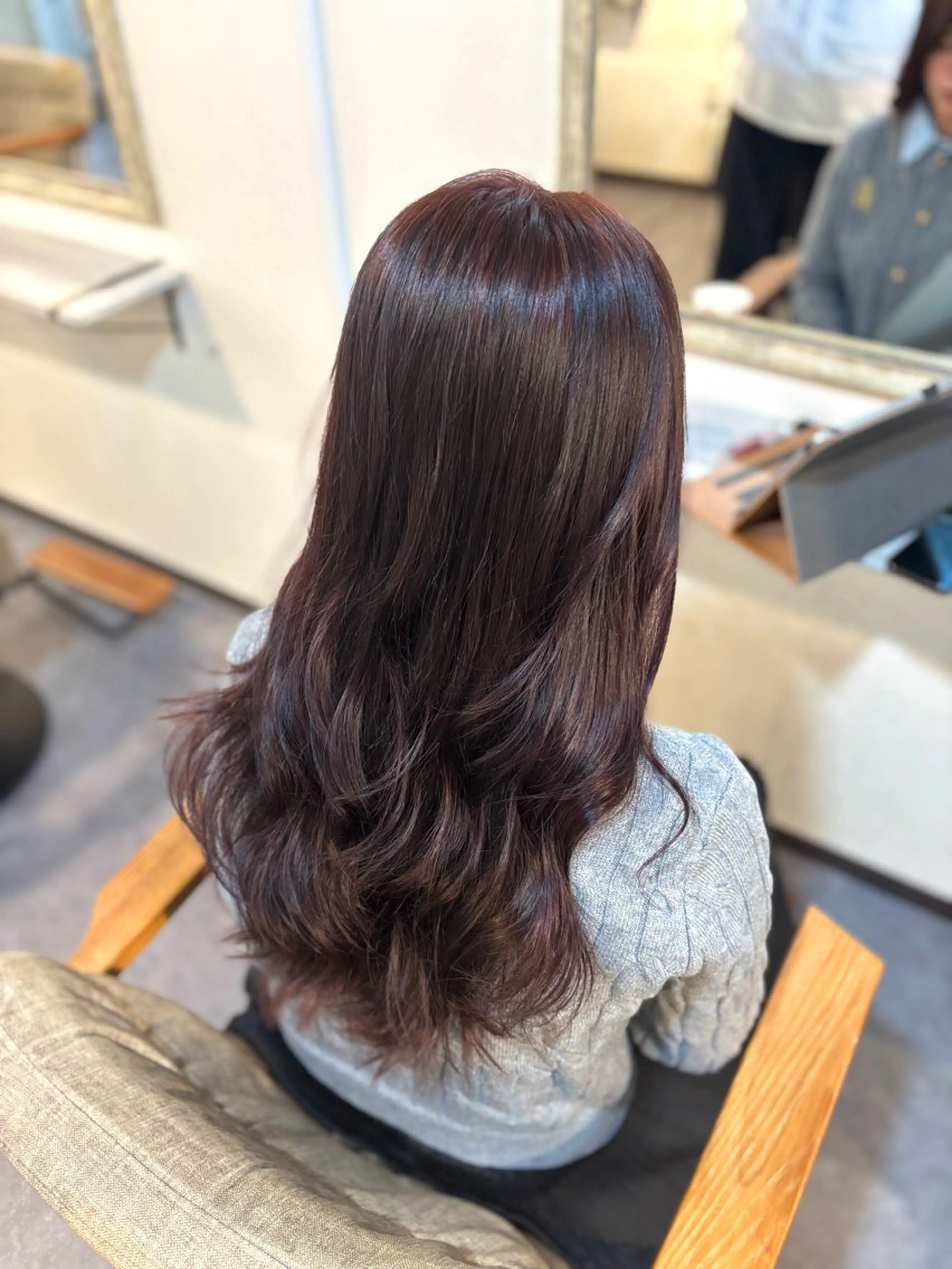 ロング カラー ブラウンカラー ピンクカラー ピンクブラウン ヘアカラー Sherry/R 三川町　山本なつみのヘアスタイル