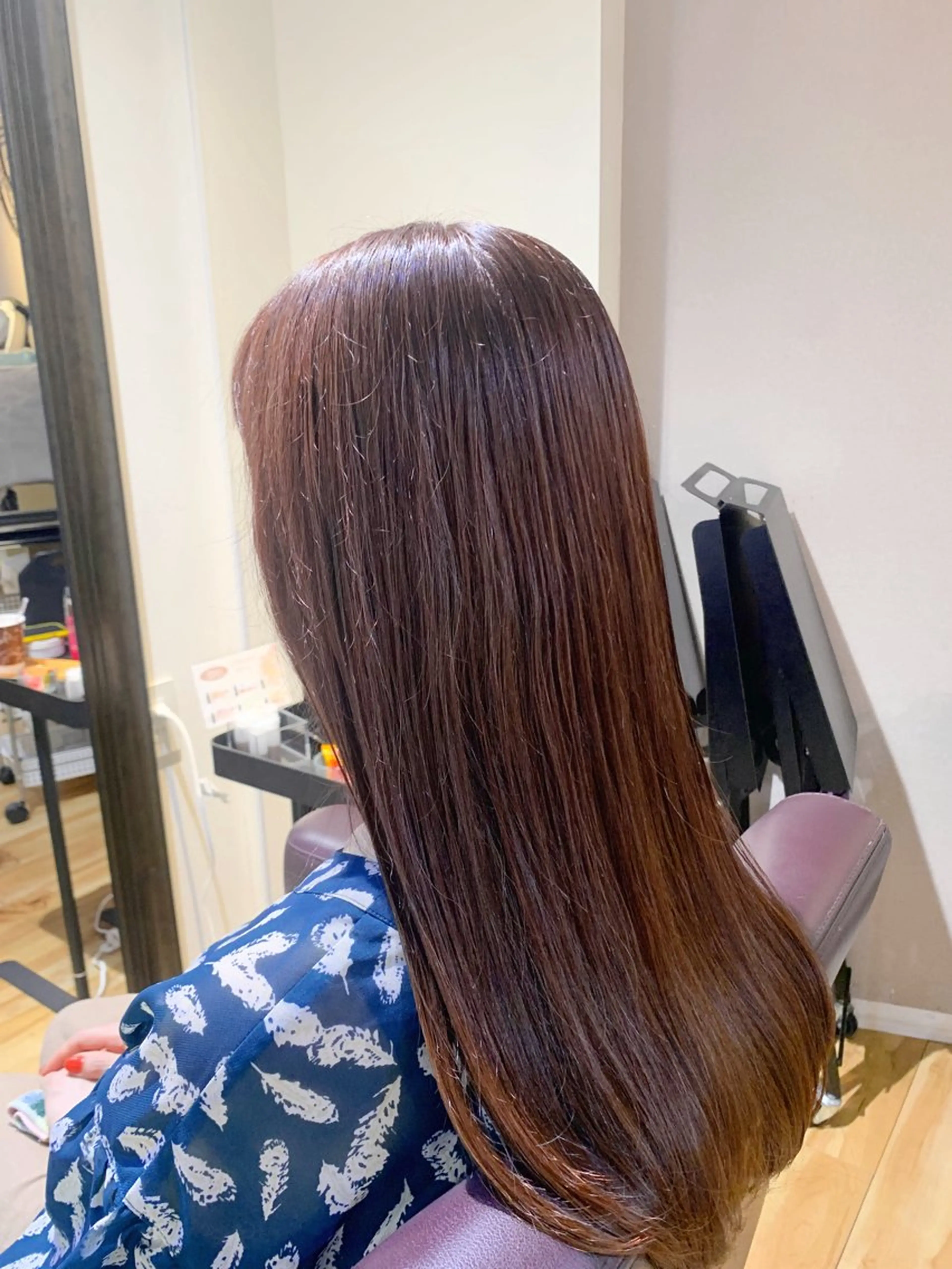 ロング カラー パーマ ヘアアレンジ メンズ キッズ ネイル マツエク・マツパ アイブロウ メンズパーマ オレンジ 眉カラー カラーマツエク ロング ORGA所属・飯塚 朋代のヘアスタイル