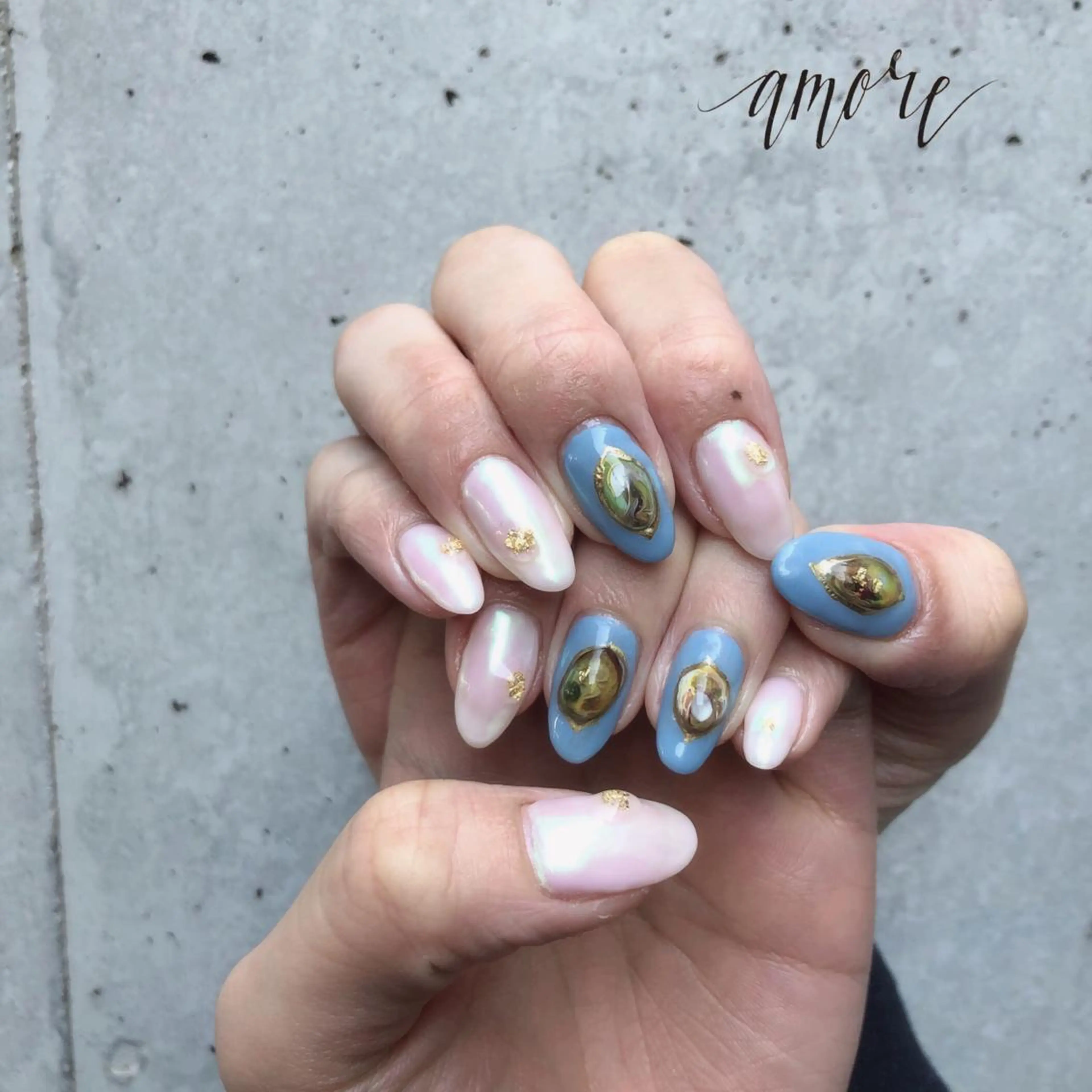 ネイル アートネイル ジェルネイル ミラーネイル ニュアンスネイル You kyehwaのネイルデザイン