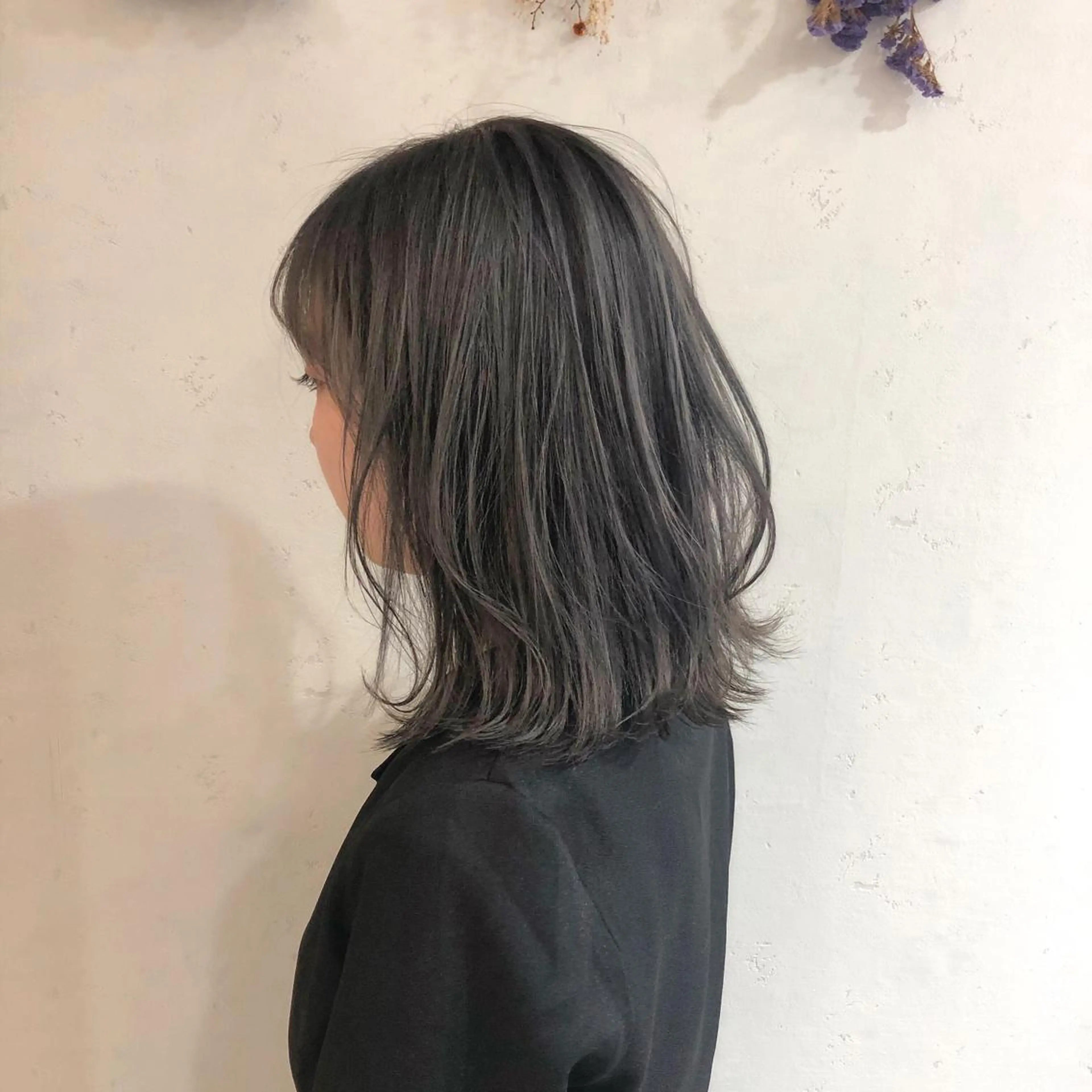 ミディアム カラー アッシュ ヘアカラー トリートメント 髪質改善/縮毛矯正 /青山　早希🐾のヘアスタイル