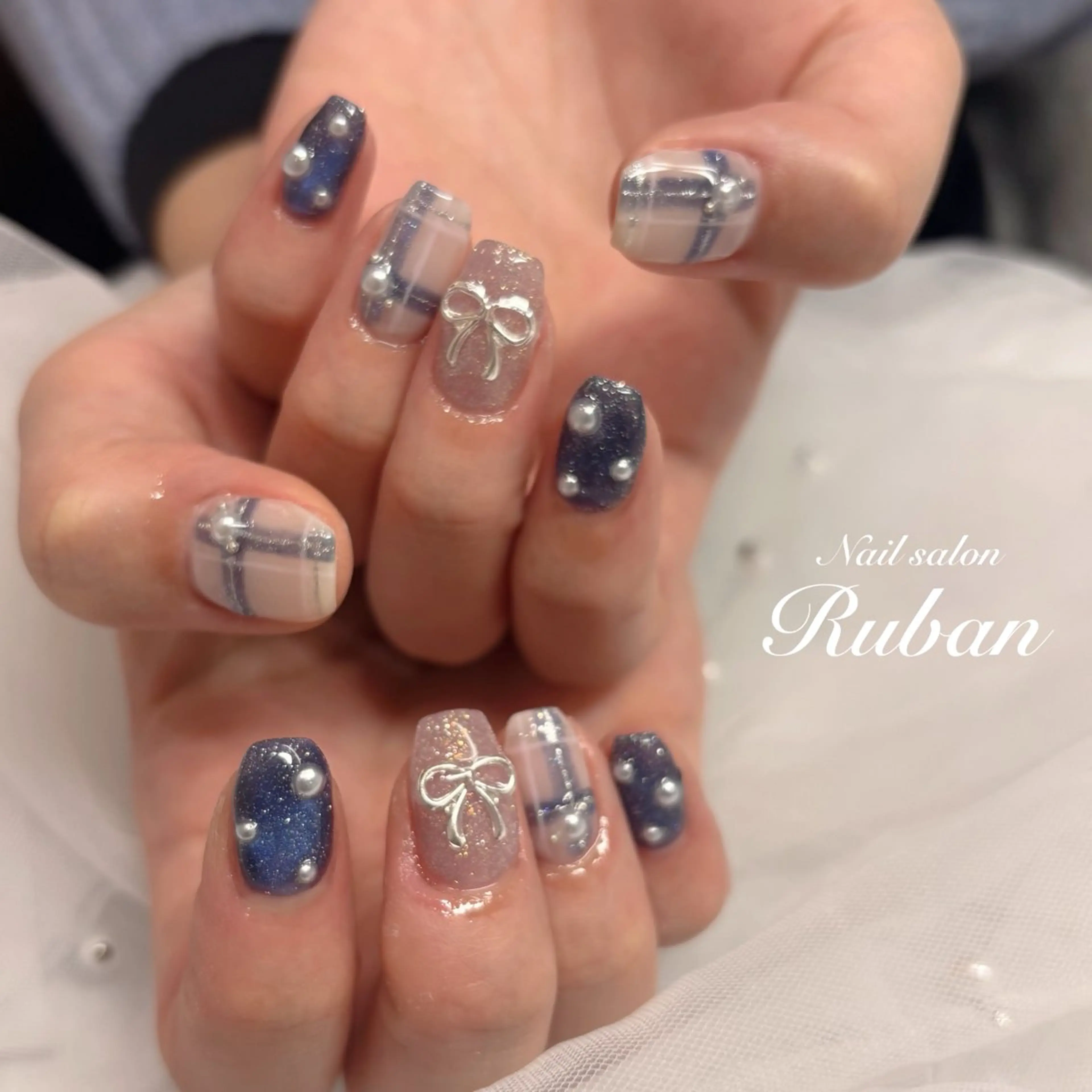 ネイル フラッシュネイル マグネットネイル Nail salon Ruban所属・Nail salon Rubanのネイルデザイン
