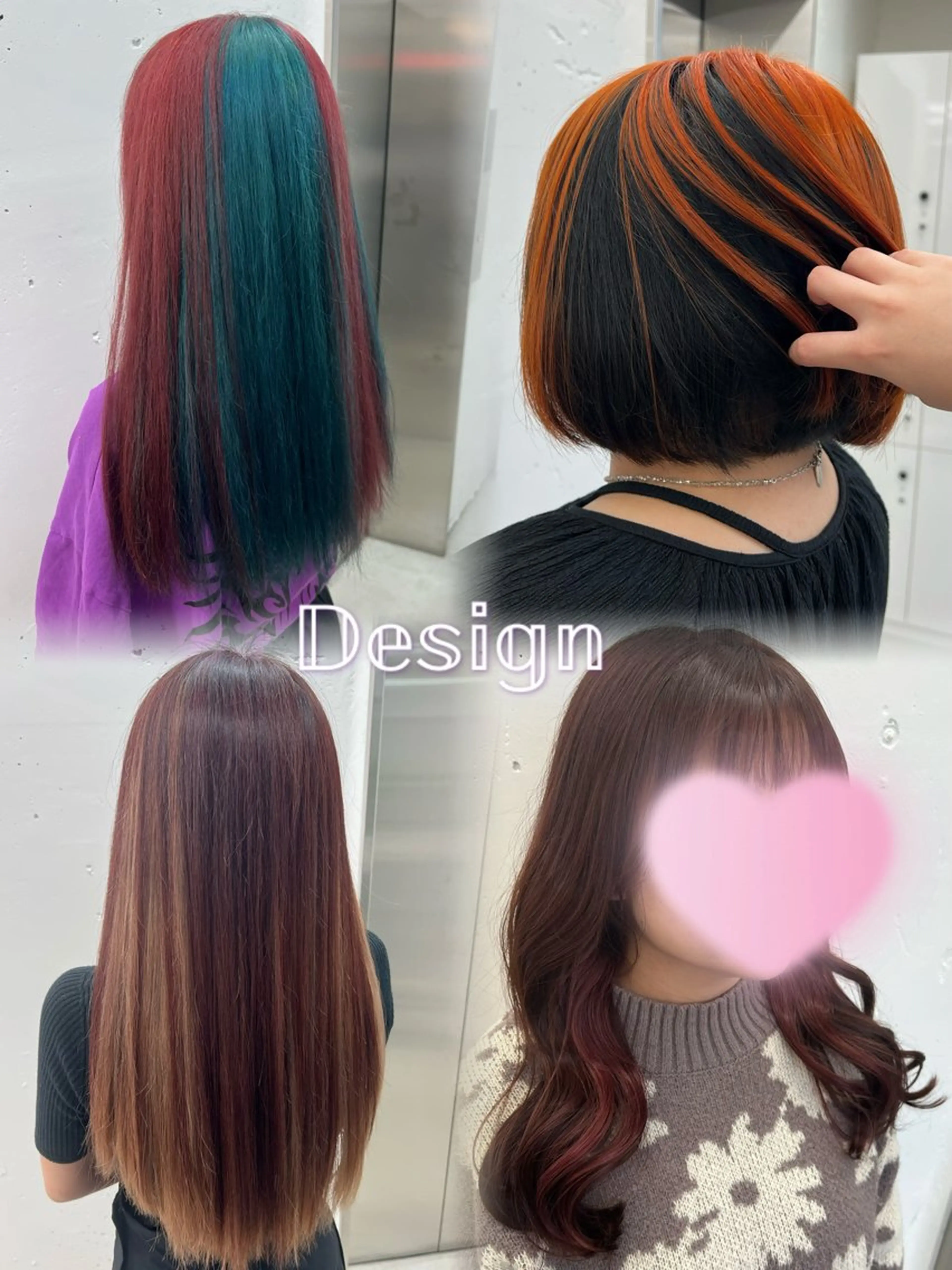 ロング カラー ミストバング ブリーチ デザインカラー ダブルカラー  フェイスフレーミング ヘアカラー あすか JILLSTUDIOのヘアスタイル