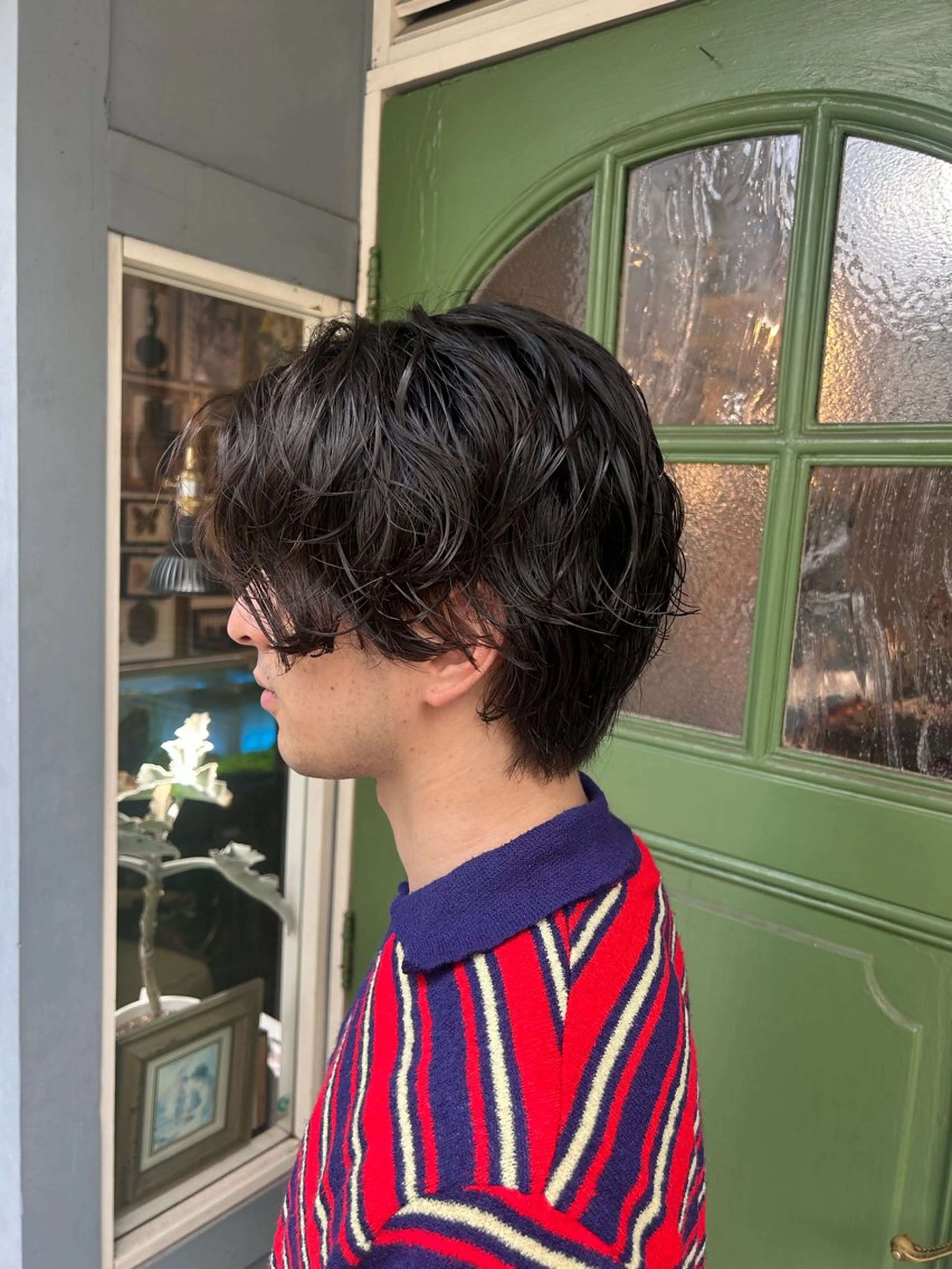 ショート パーマ メンズ カット パーマ 清水千優/パーマ/透 明感カラー/メンズのヘアスタイル