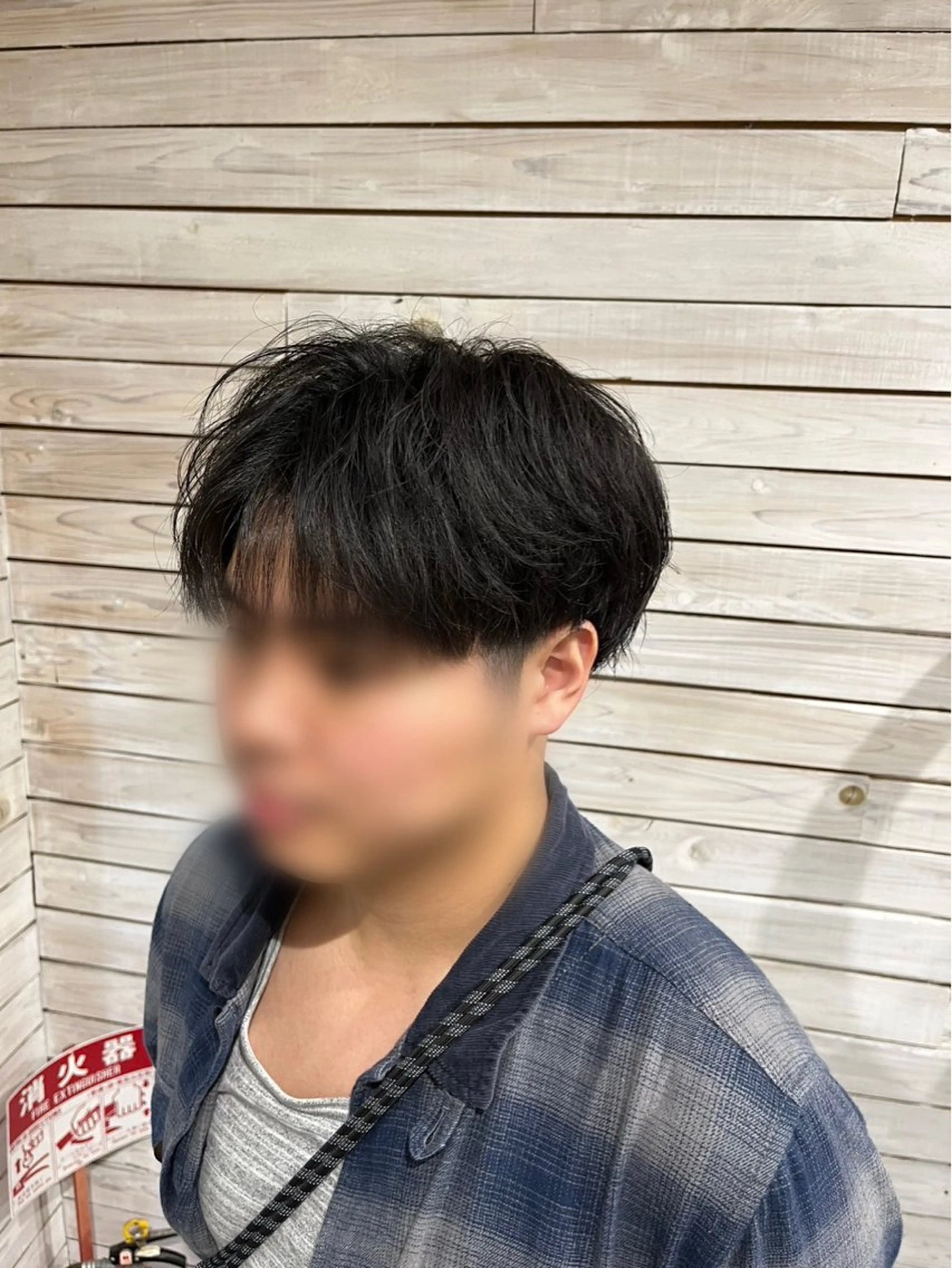 メンズ マッシュ 岡山メンズパーマ 白神珠梨のヘアスタイル