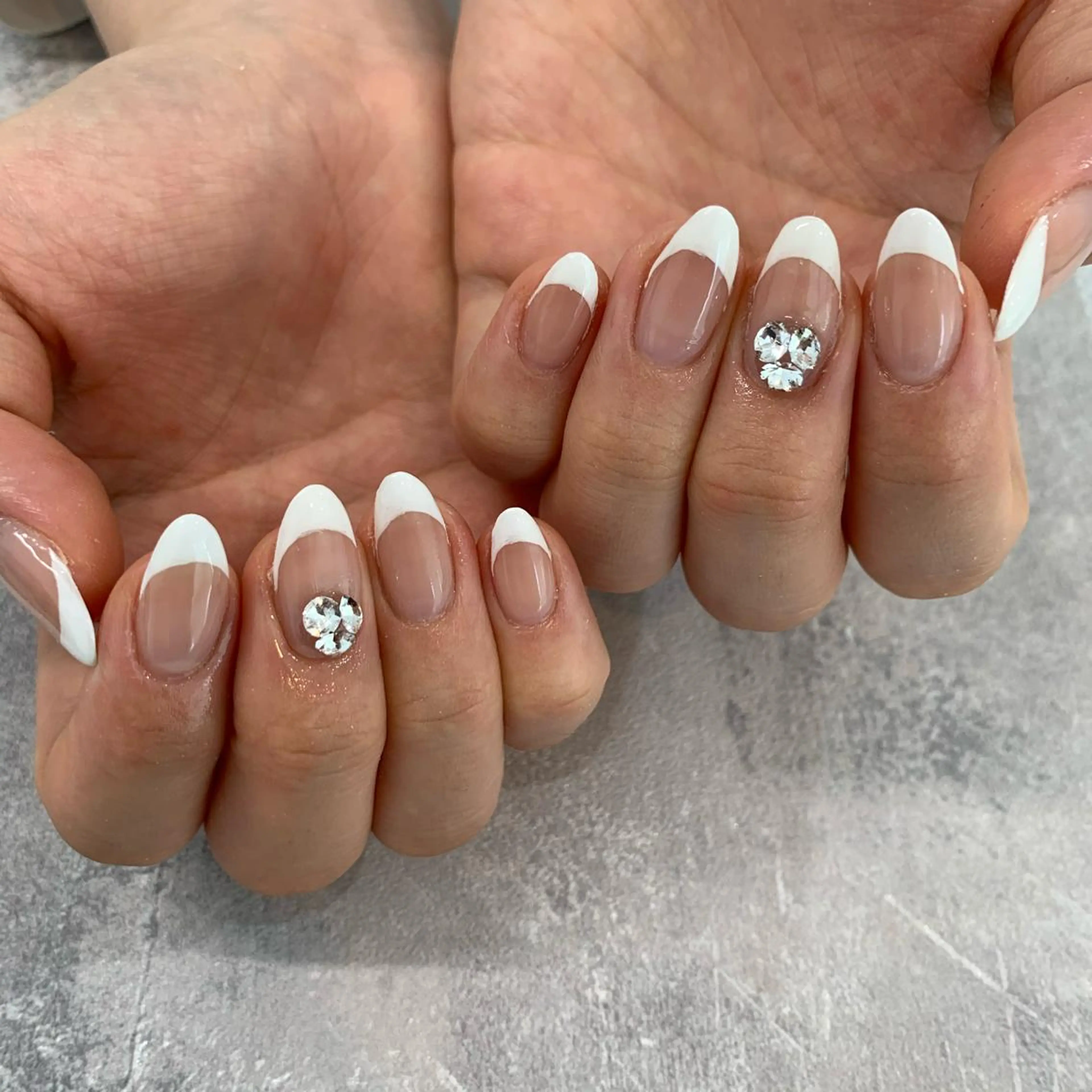 フレンチ、カラーグラデーションの写真