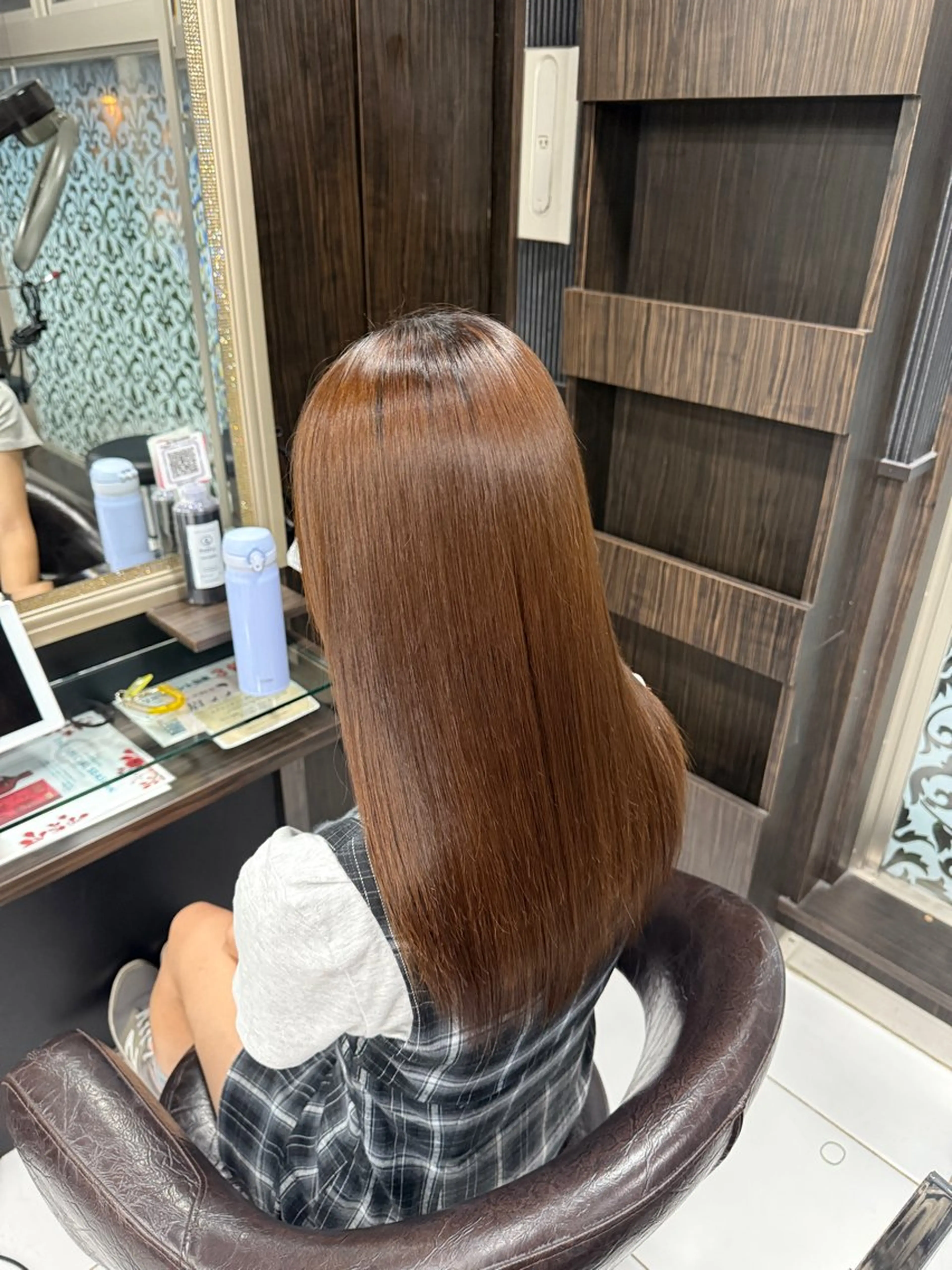 セミロング 縮毛矯正 ブリーチ・カットモデ ル🎀serenaのヘアスタイル