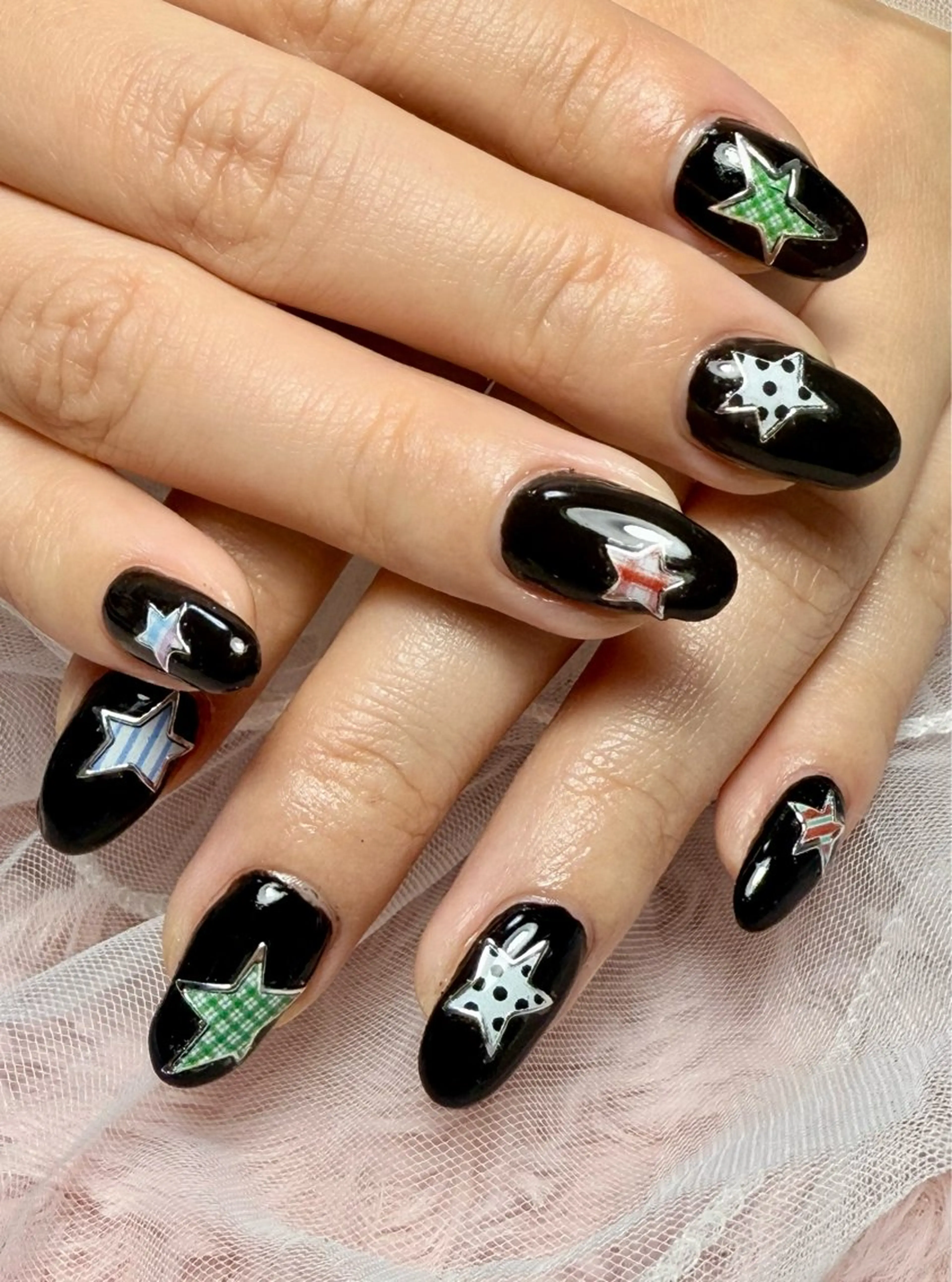 ネイル アートネイル チークネイル フラッシュネイル フラッシュマグ フレンチネイル M.N_ nailのネイルデザイン