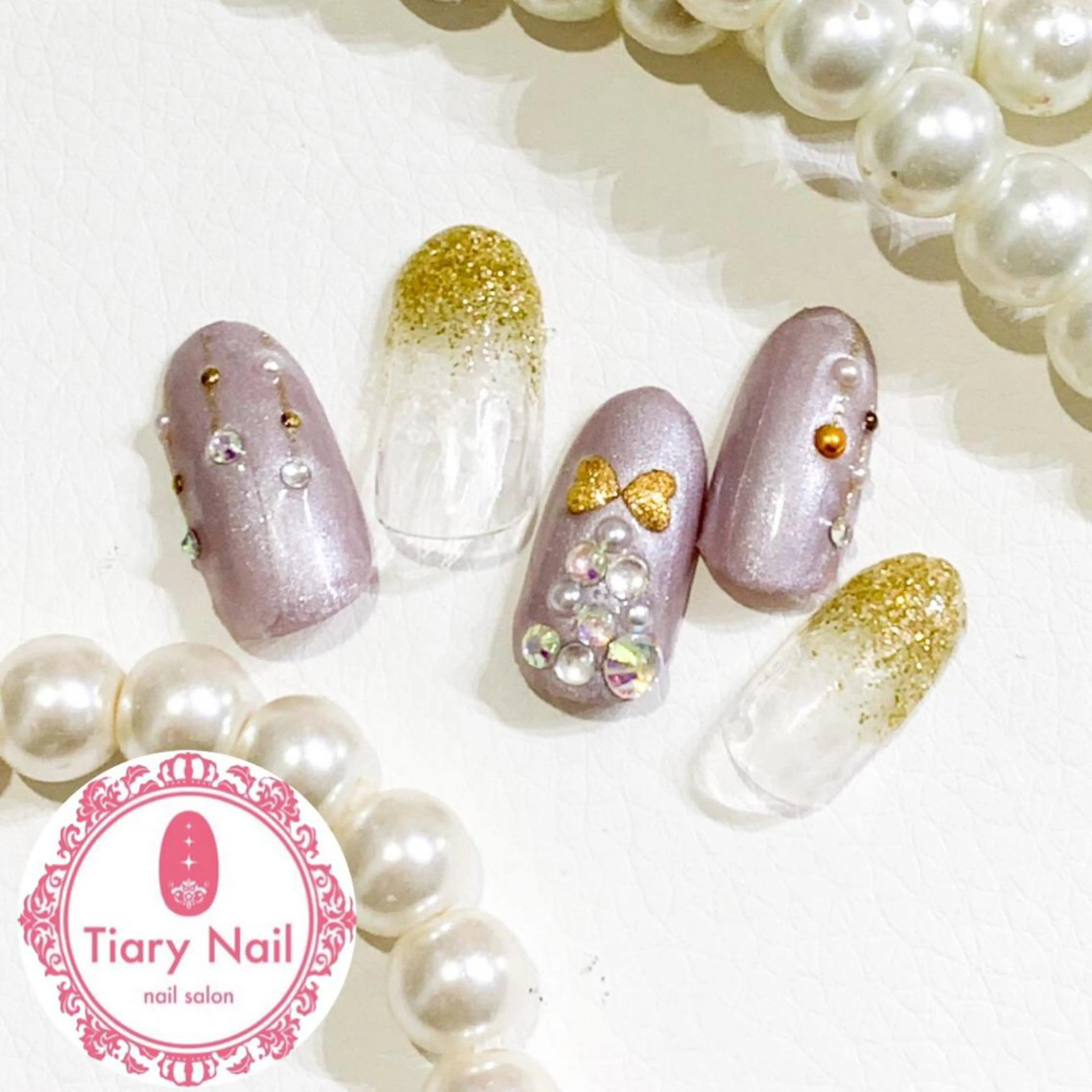 ネイル 桜ネイル 長さ出し スカルプネイル 💗🪽Tiary Nail🪽💗のネイルデザイン