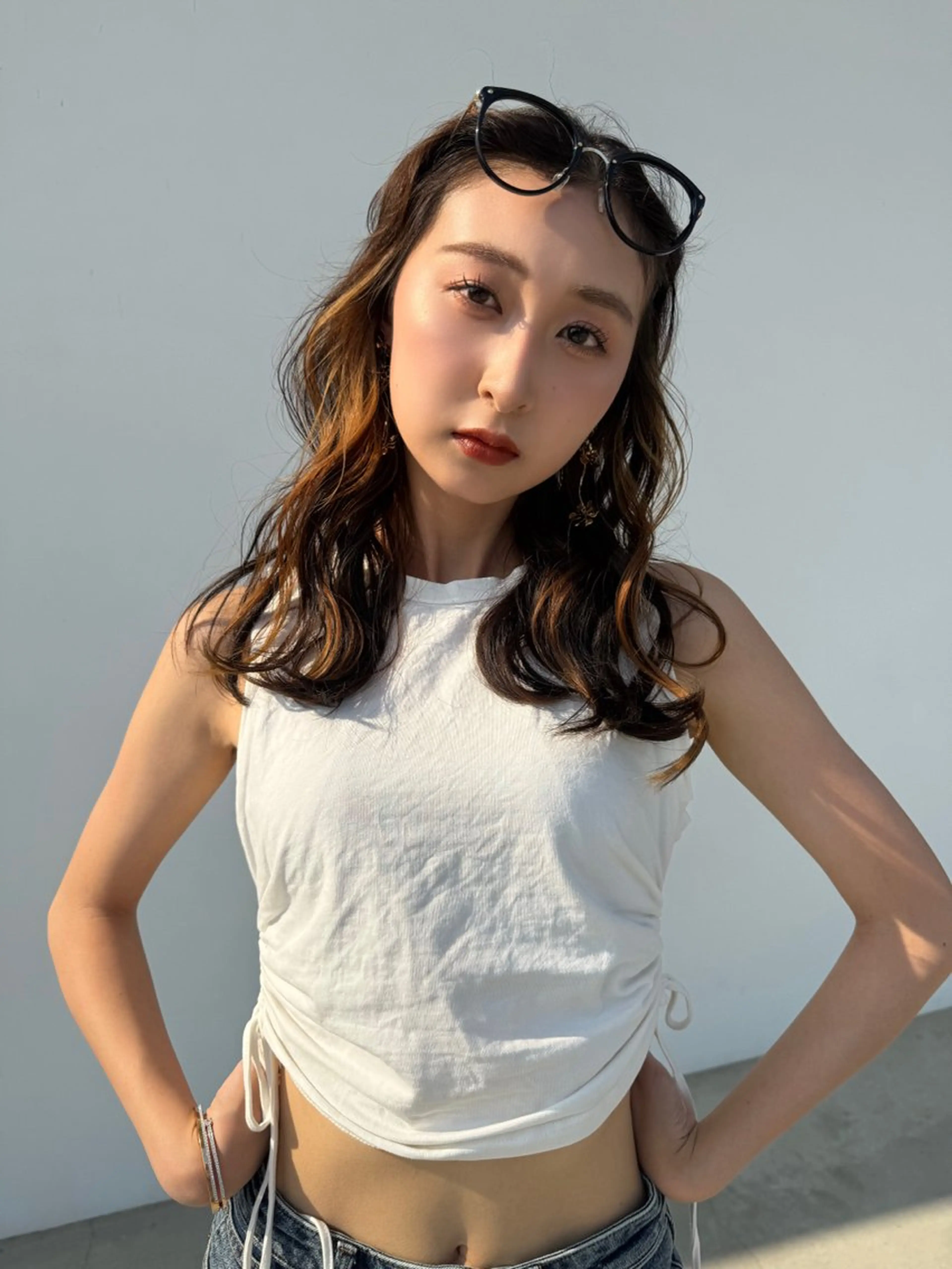 セミロング カラー KEYMAN MEGUMIのヘアスタイル