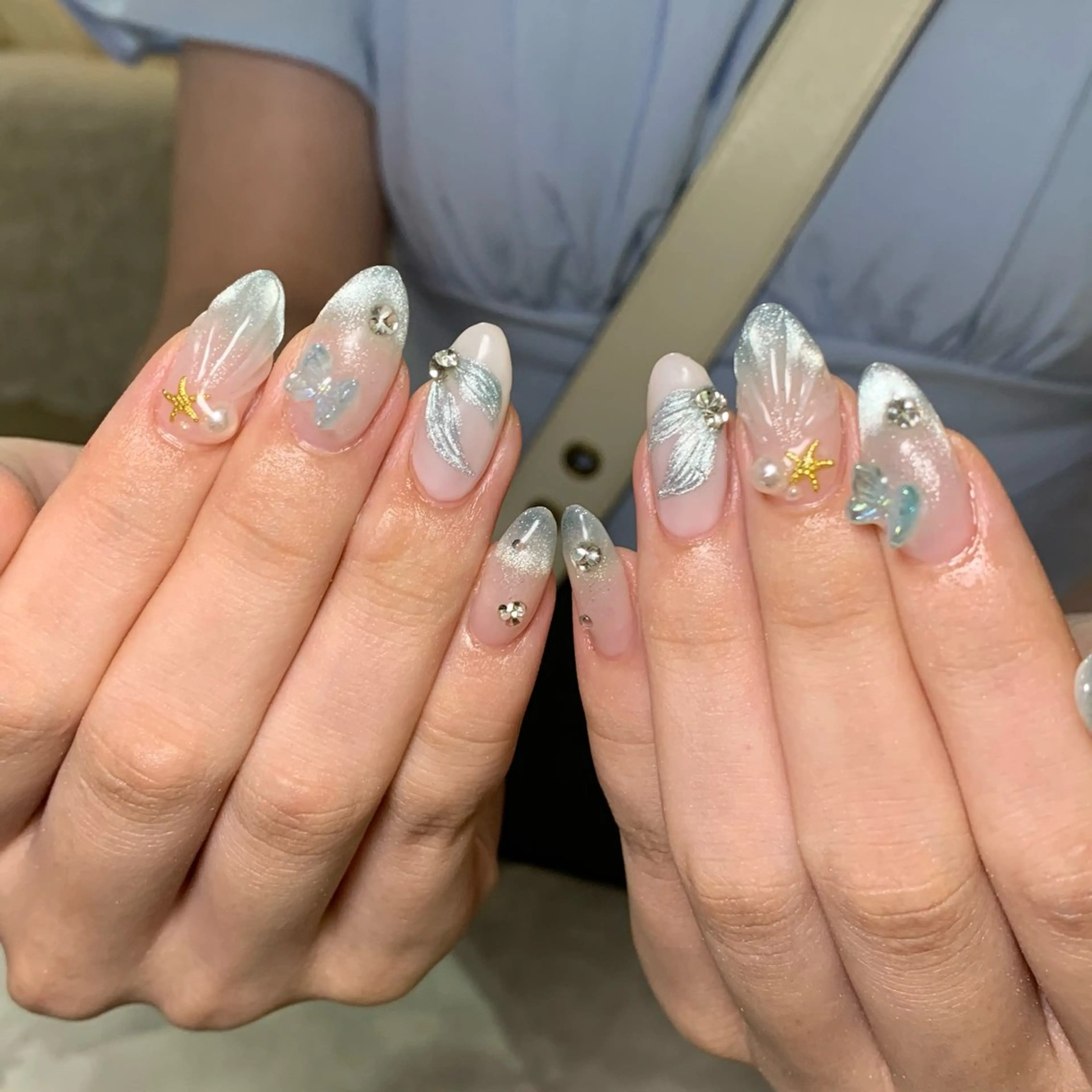 ネイル 0203ムニムサン 💙Harukaのネイルデザイン