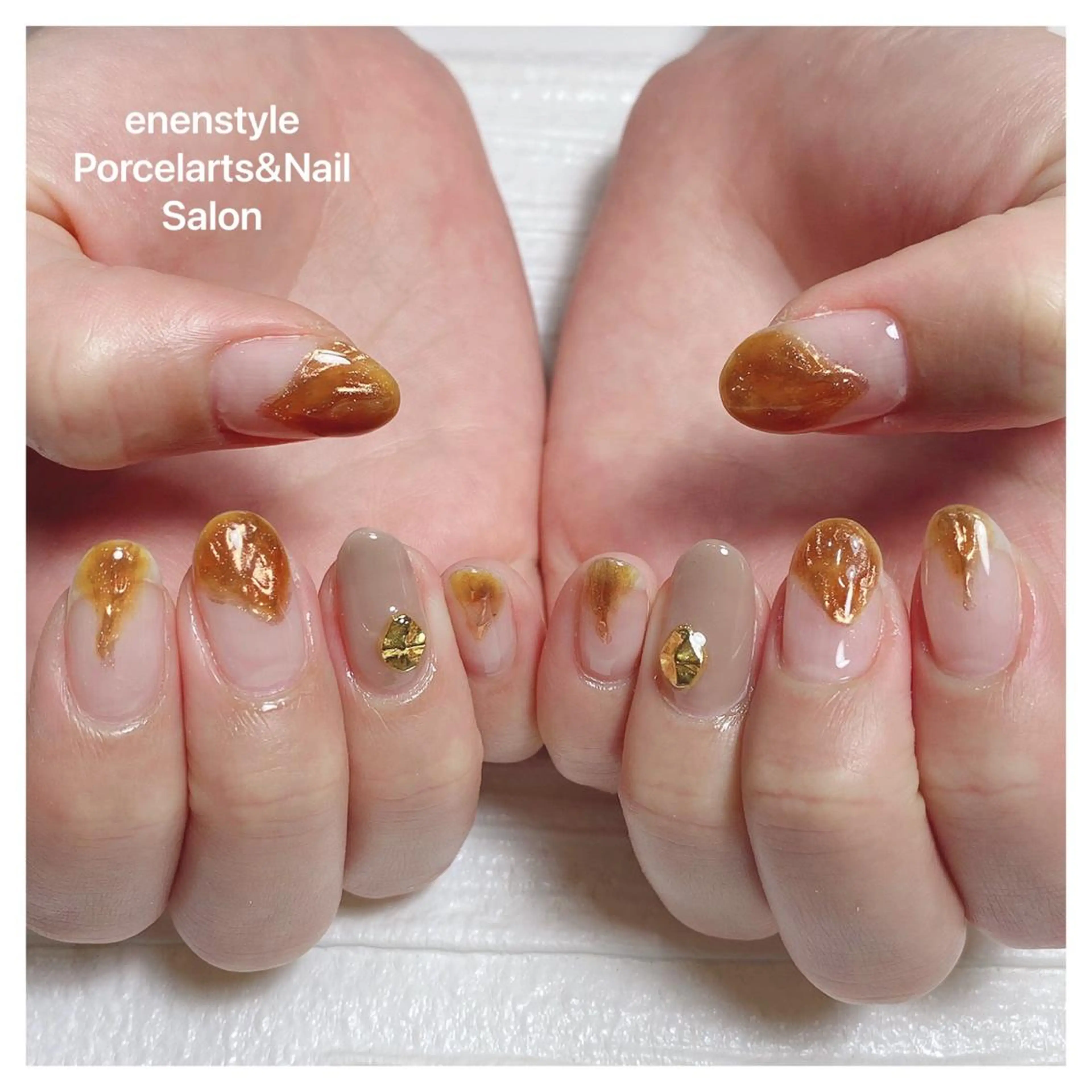 ミディアム ネイル ハンドネイル 👑enen style👑のネイルデザイン