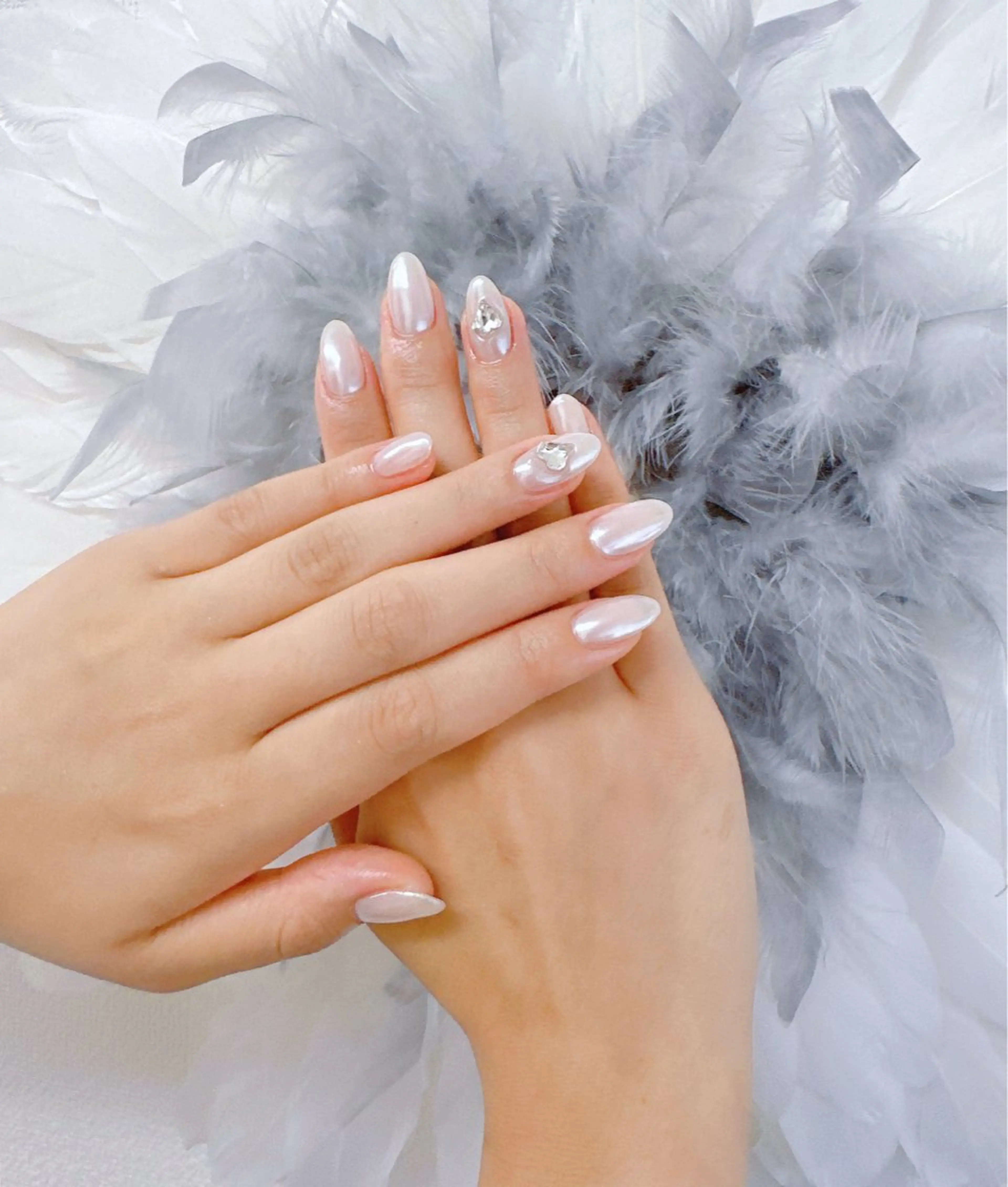 （パラジェル込）(フィルイン)オーロラ/ミラーネイル/の写真