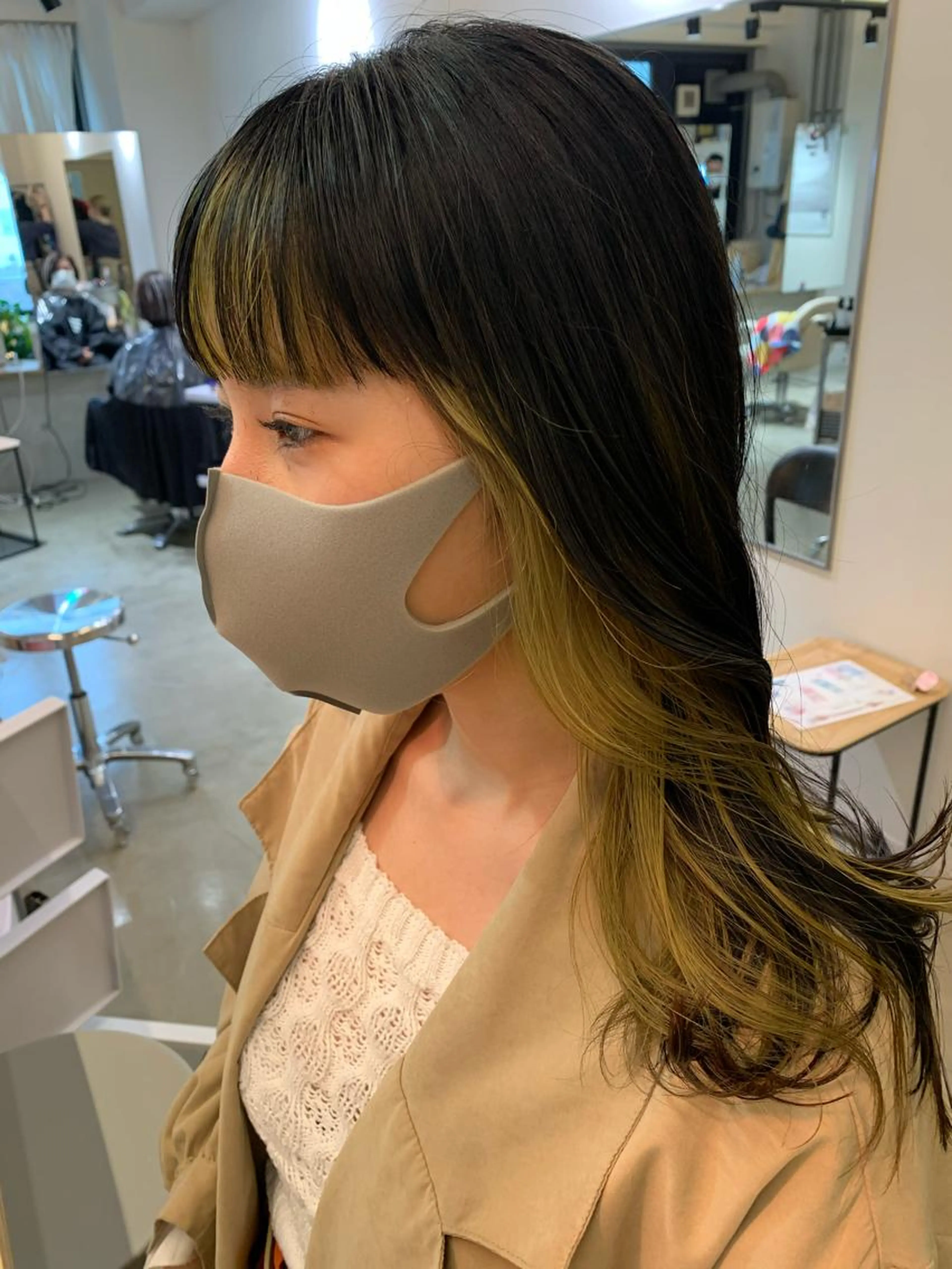 お洒落女子にオススメのインナーカラー🌷オラプレック使用ケアブリーチ➕カット🌷の写真