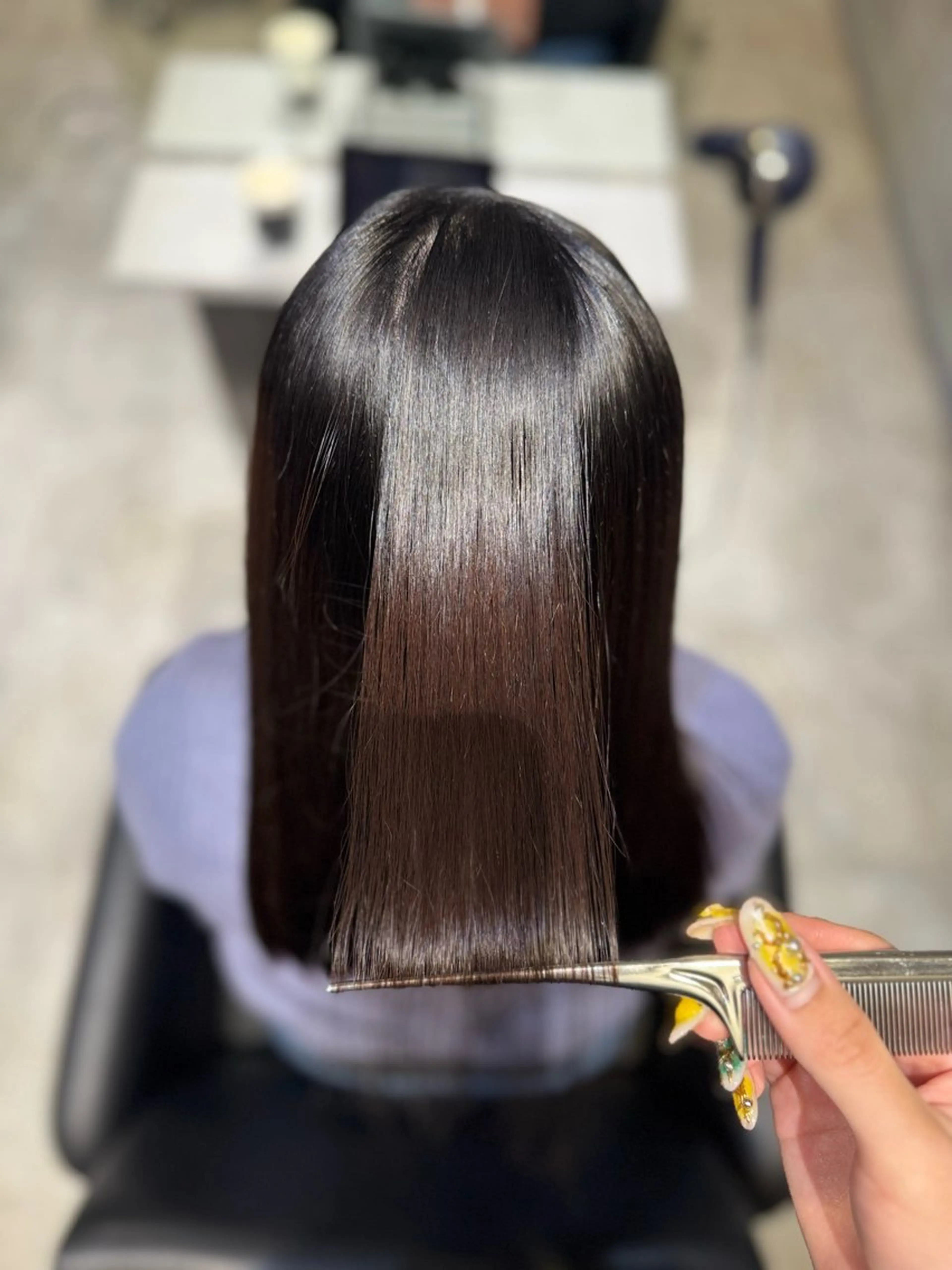 セミロング 縮毛矯正 縮毛矯正 _WHITE 鳳店 小谷 朝飛のヘアスタイル