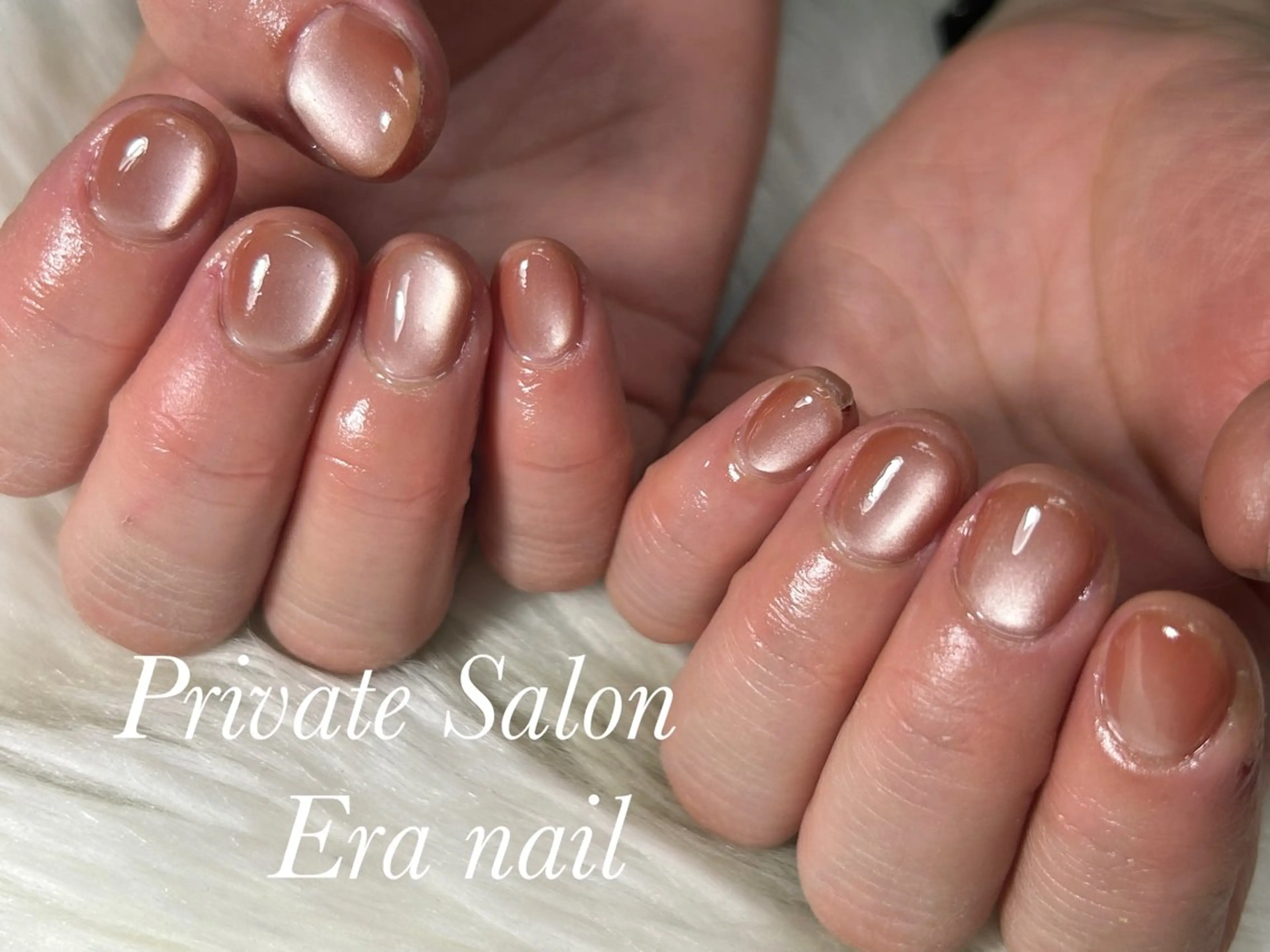 ネイル マグネットネイル マグネットワンカラー ワンカラーネイル ショートネイル ハンドネイル Era nailのネイルデザイン