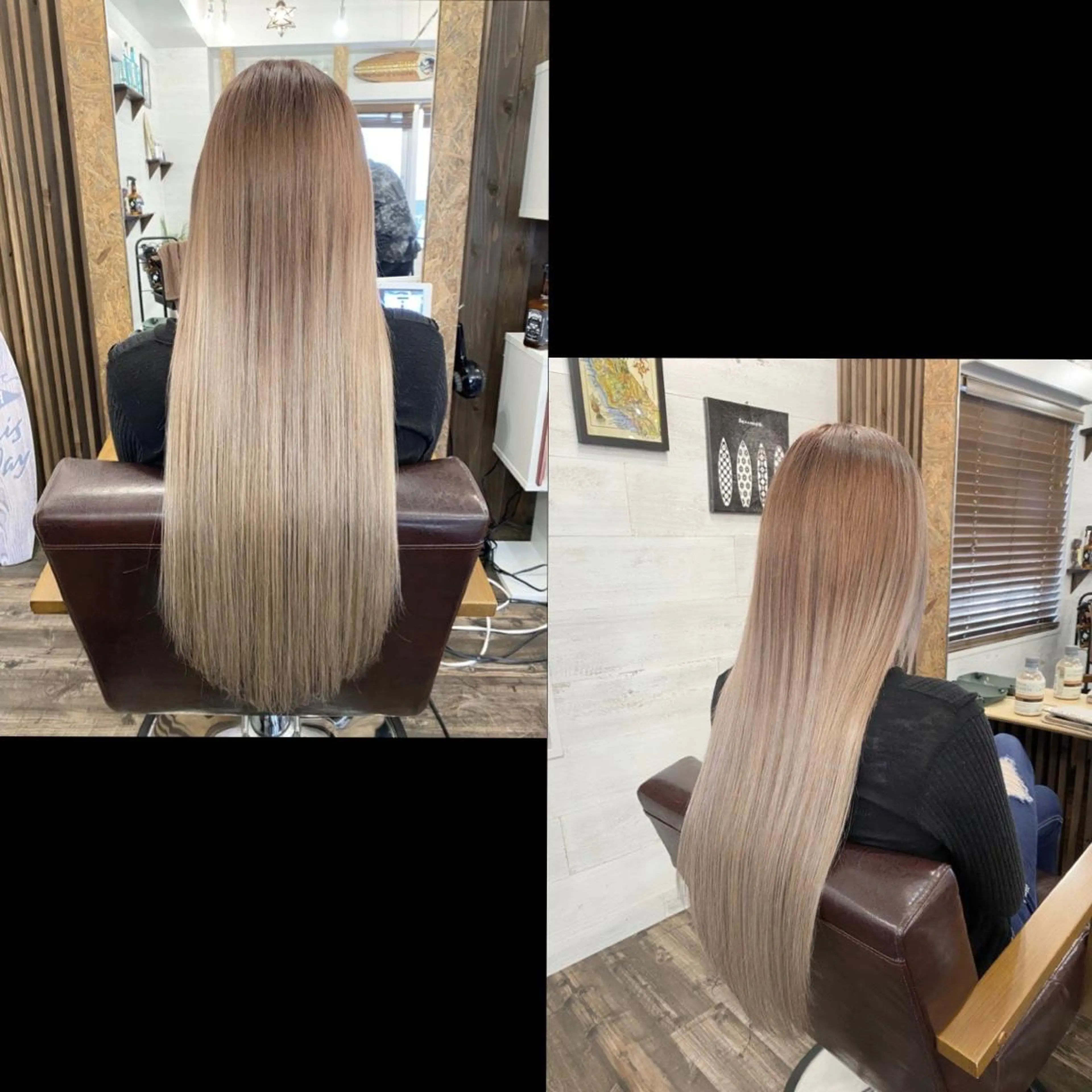 ロング カラー ヘアカラー エクステ ✯カラー&編み込み エクステ✯池田智博✯のヘアスタイル