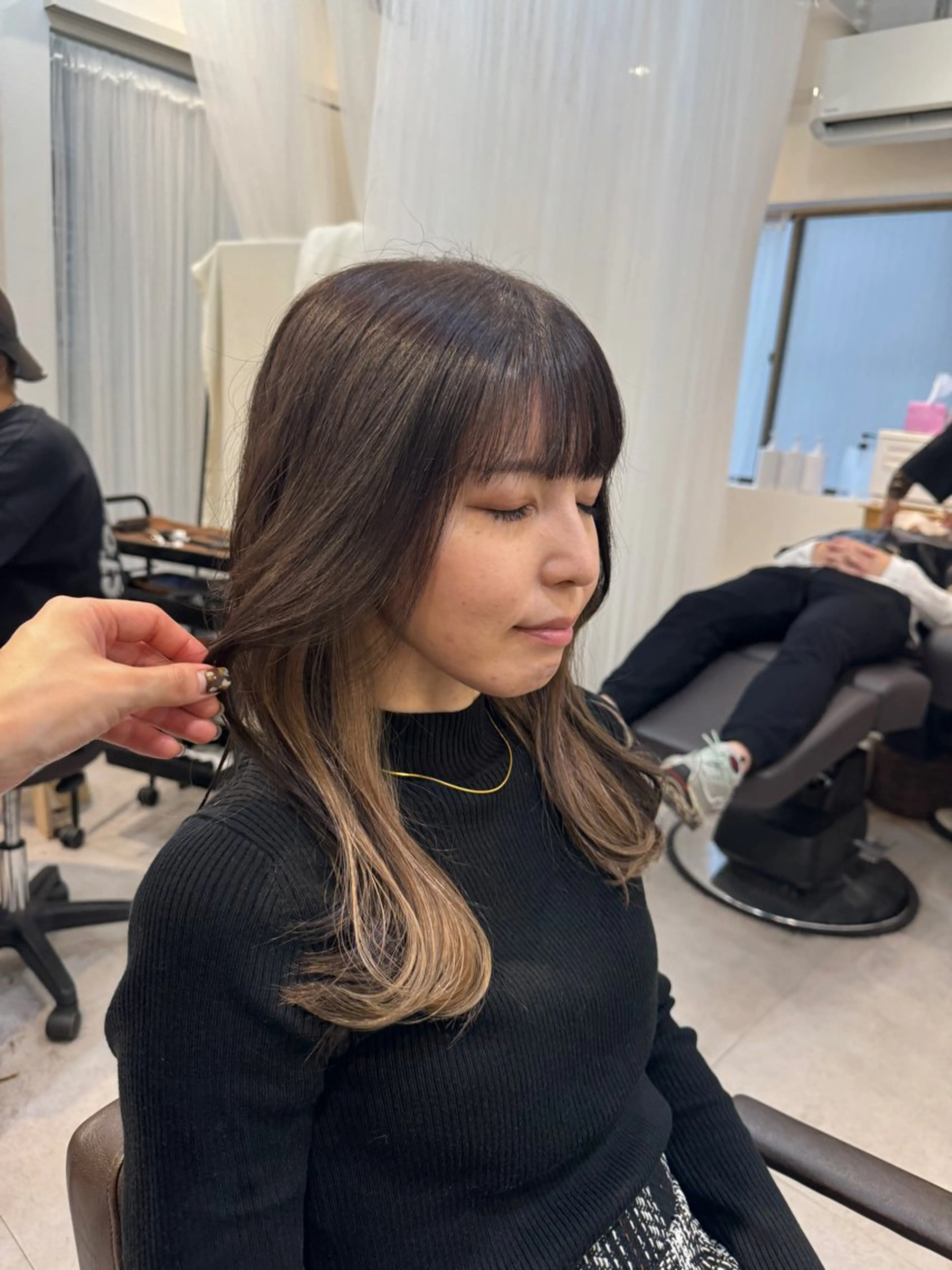 セミロング カラー ベージュカラー インナーカラー ヘアカラー トリートメント Dxxxx III所属・女性目線の大人 メンズ*Ayakaのヘアスタイル