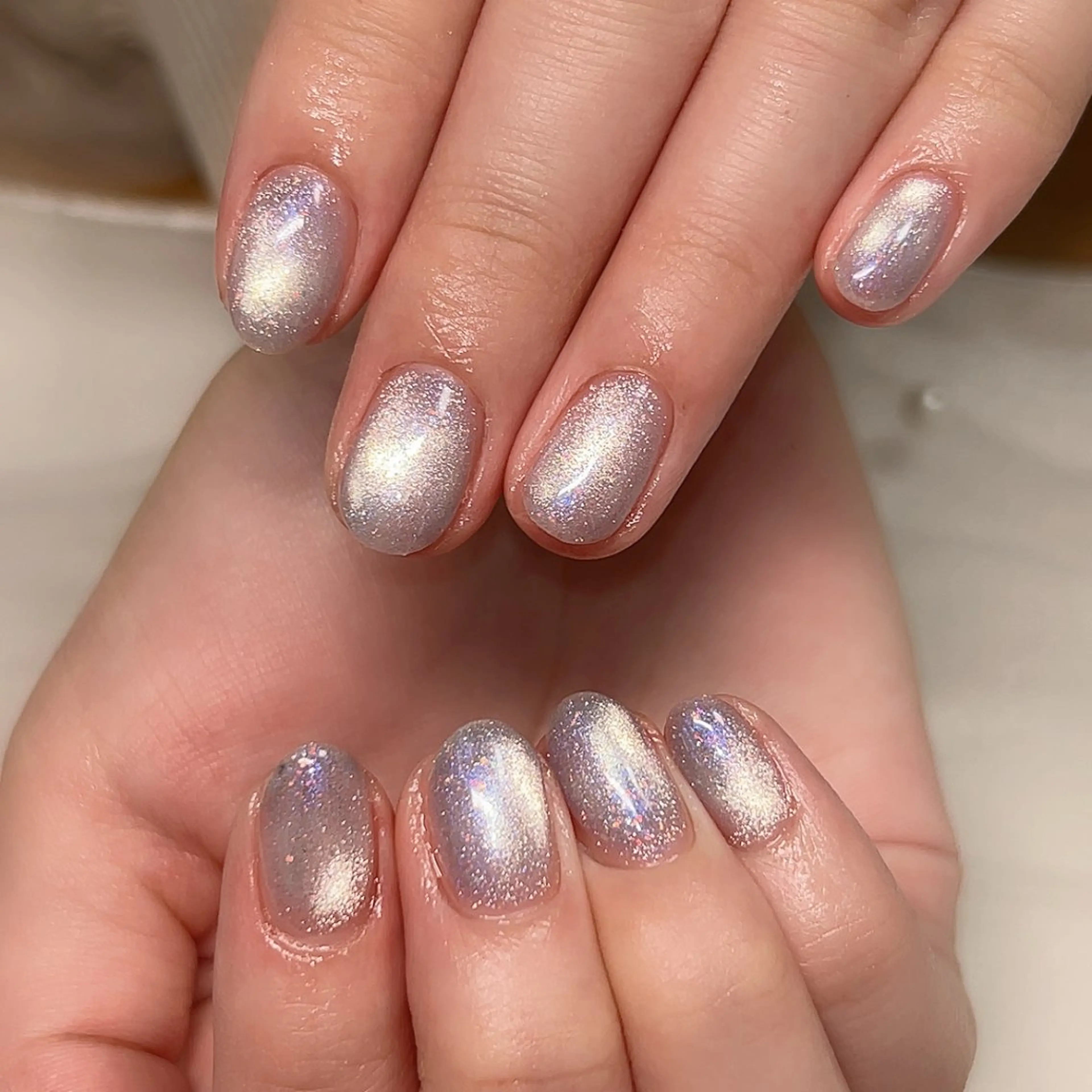 ネイル ホログラムネイル キラキラネイル ハンドネイル Cute Tips nailのネイルデザイン