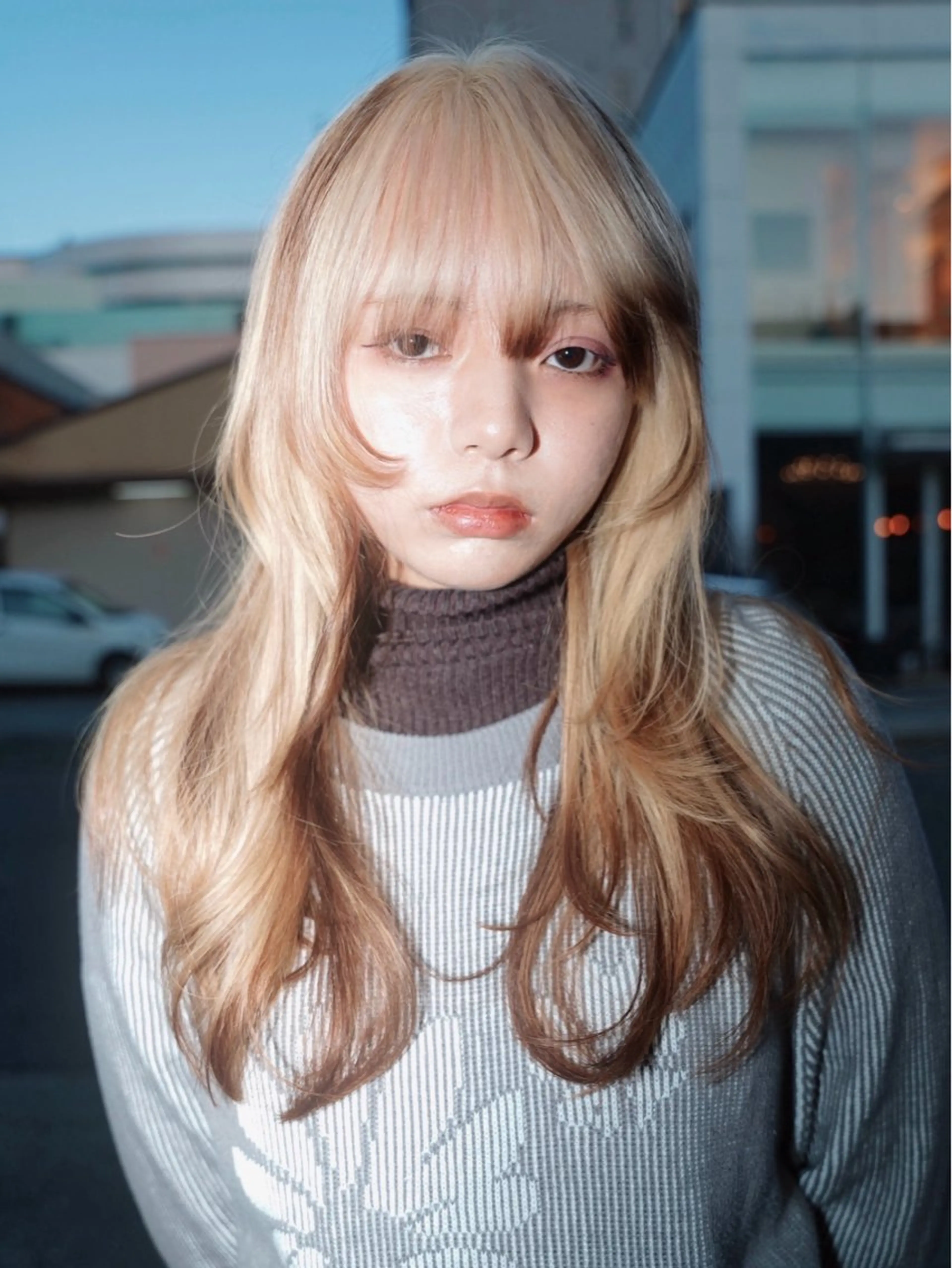 ミディアム カラー デザインカラー カット ヘアカラー トリートメント デザイン/レイヤー Kaito🐩/栄のヘアスタイル