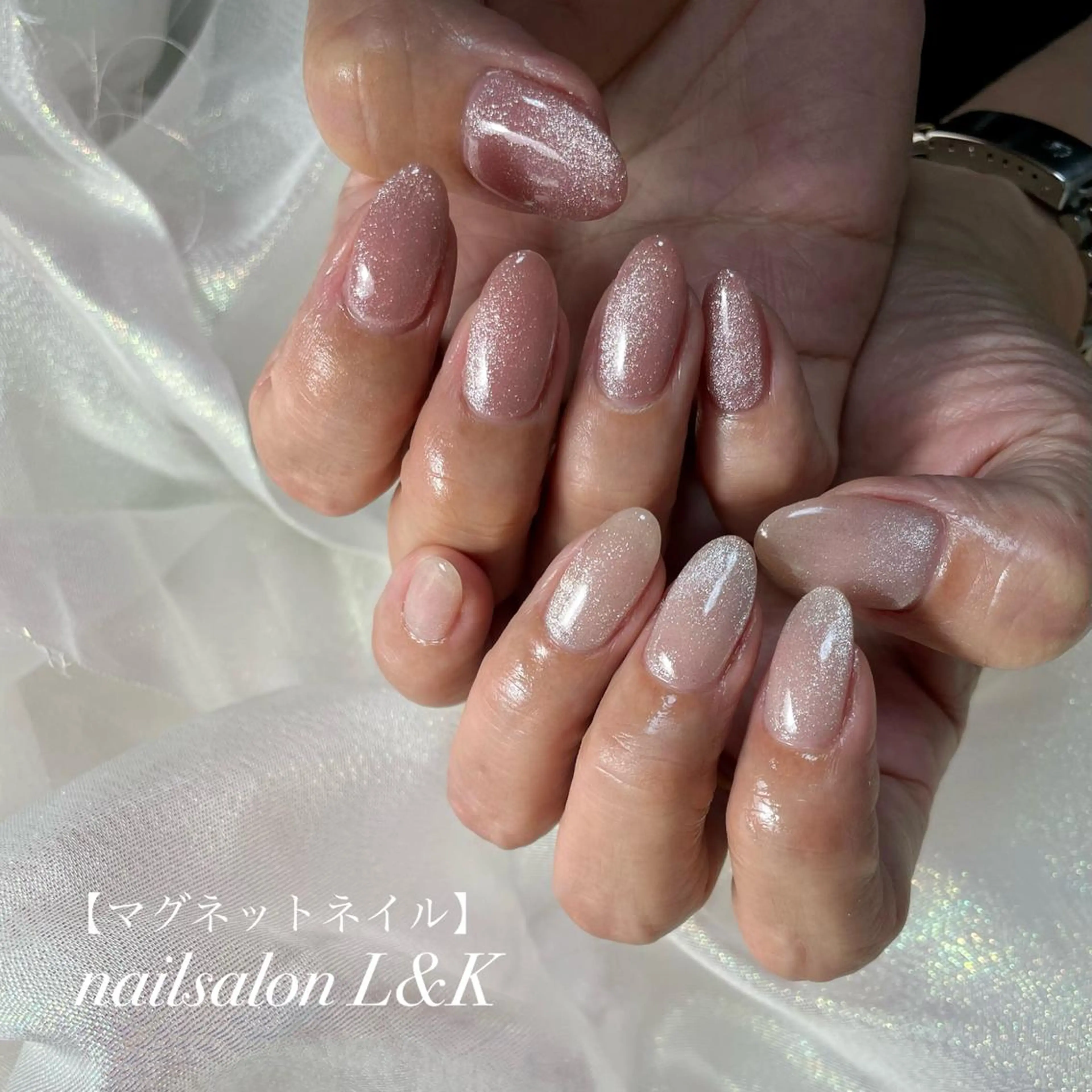 ネイル マグネットネイル ハンドネイル nailsalon L&Kのネイルデザイン