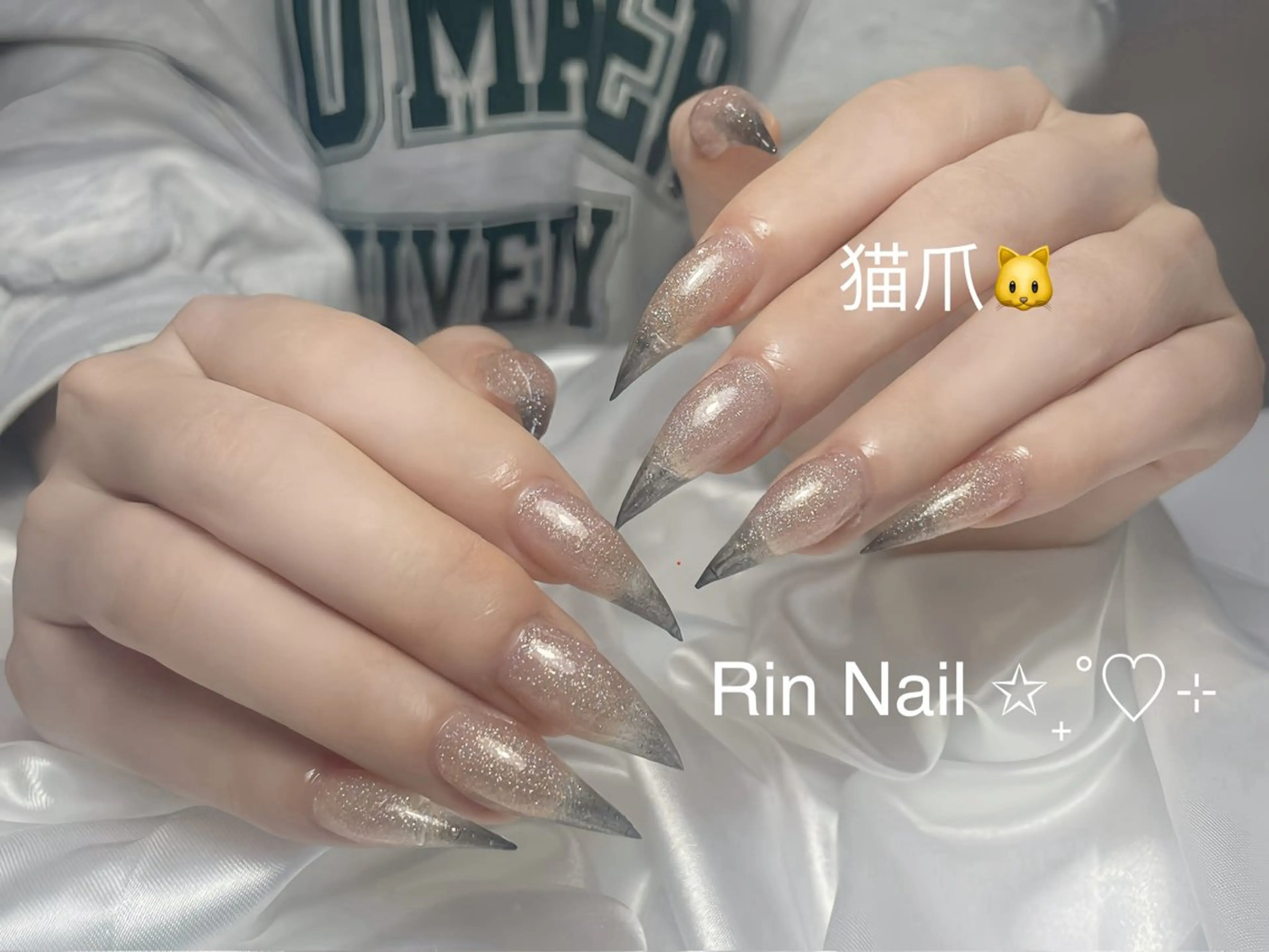 ネイル アートネイル ロングネイル ニュアンスネイル スカルプネイル ネイルチップ ハンドネイル Rin Nail 新大久保店のネイルデザイン