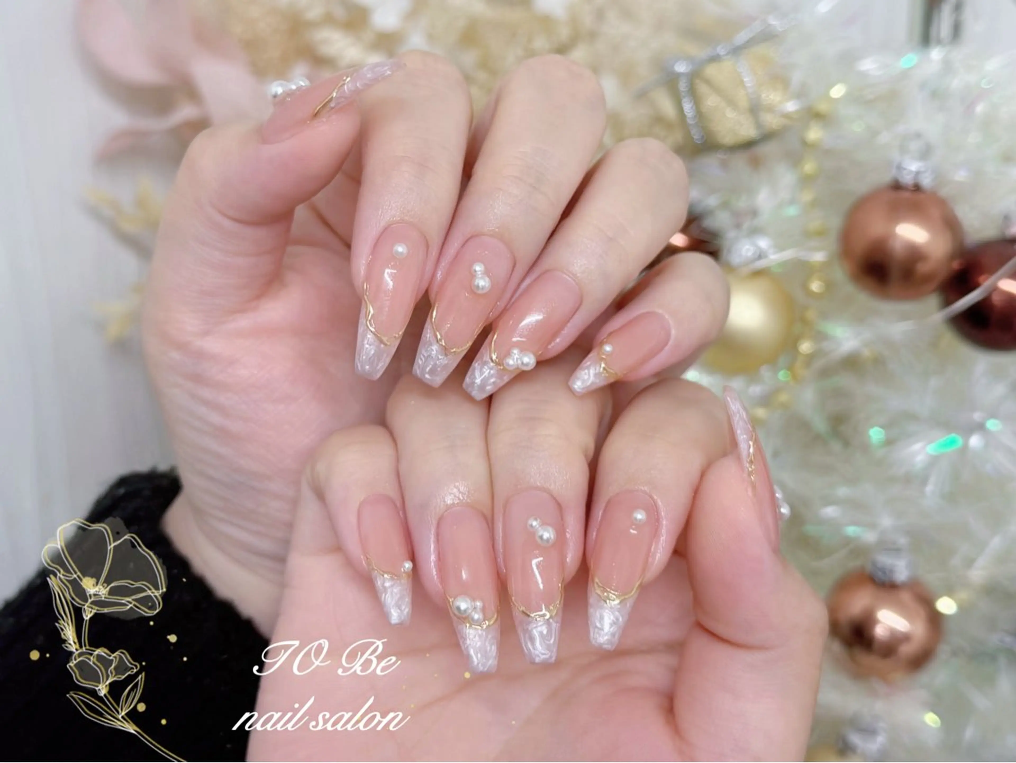 ロング ハンドネイル Nail Salon To Be珈月のネイルデザイン