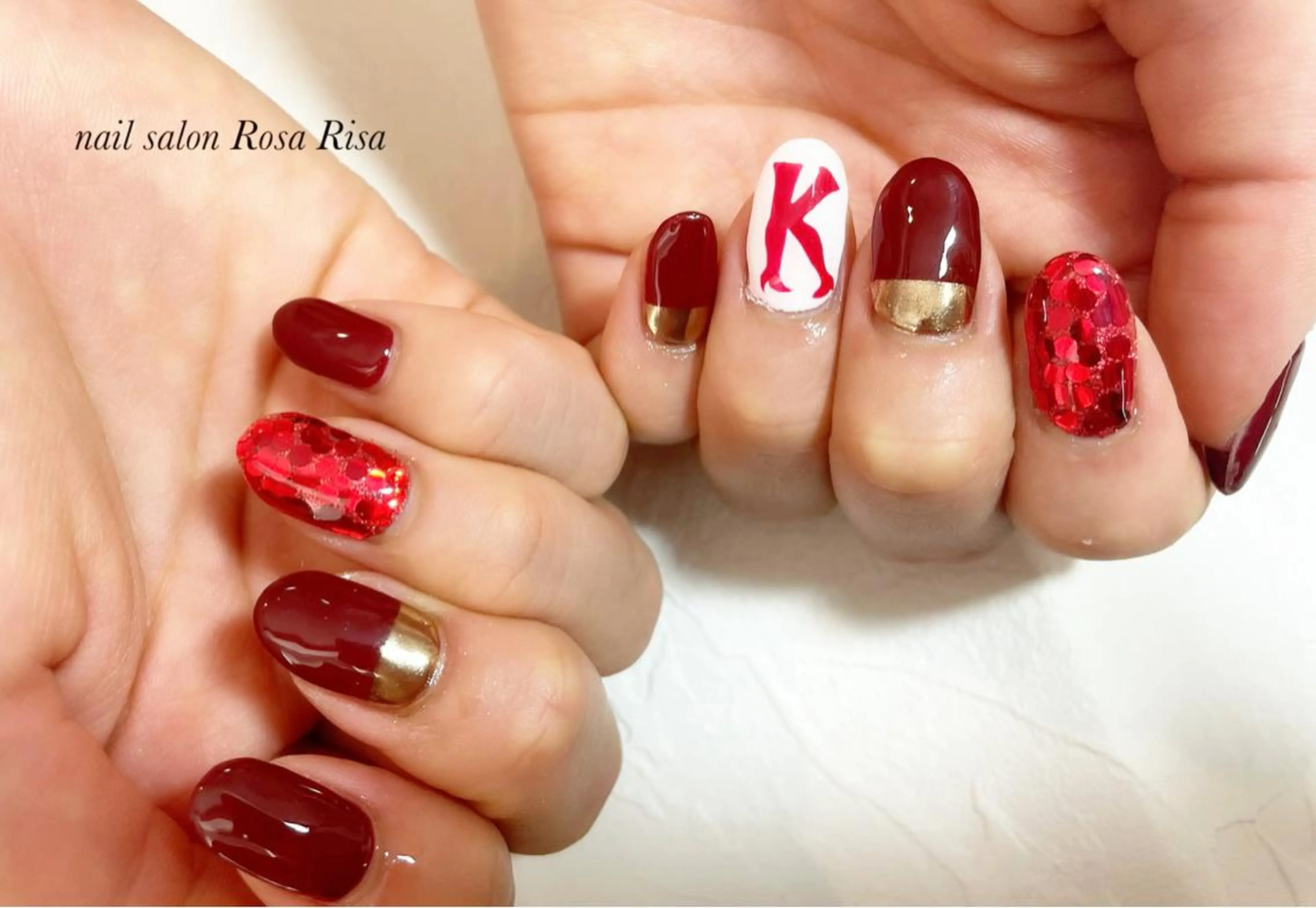 ミディアム ネイル ハンドネイル ネイルスタジオ シェイクユアハンズのネイルデザイン