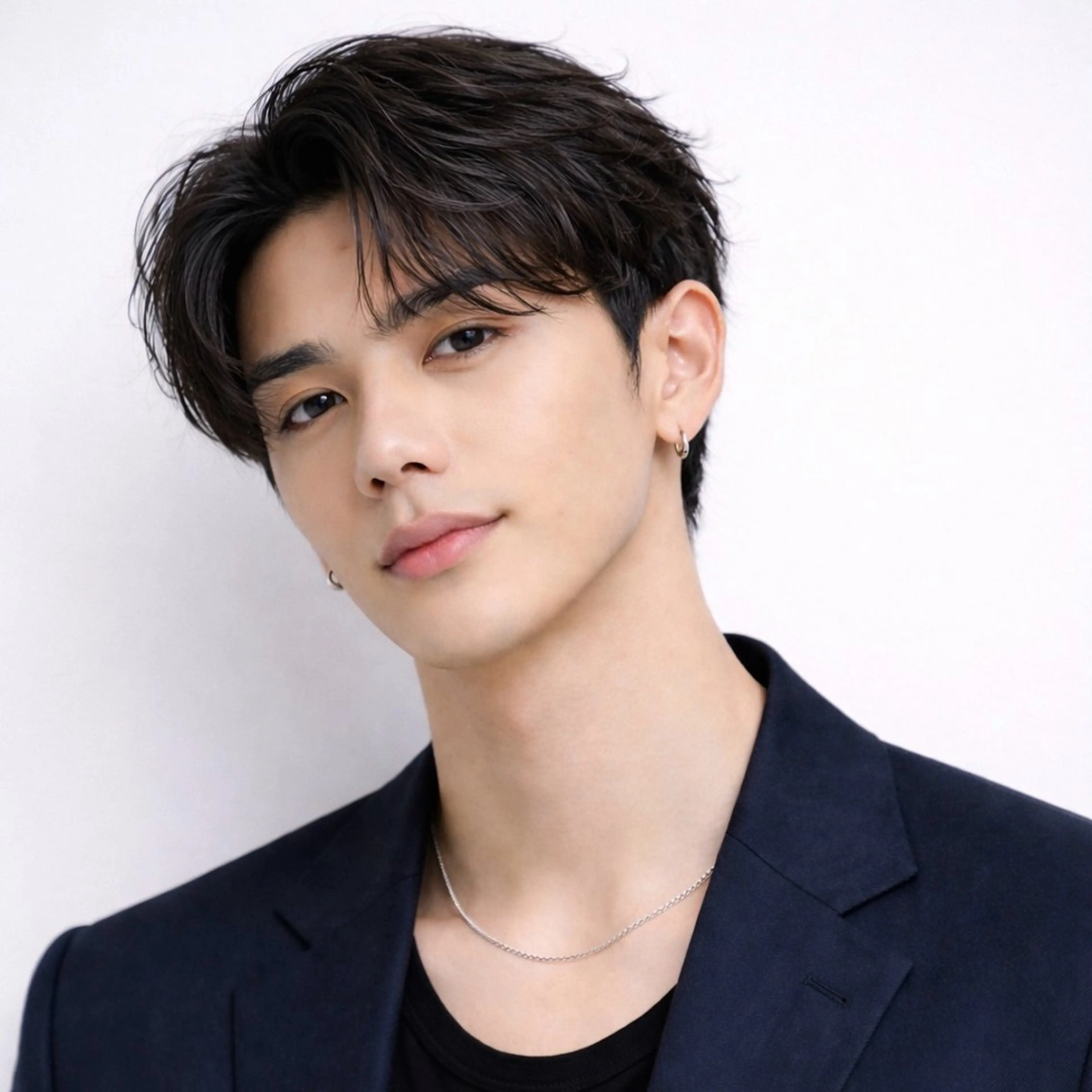 メンズ カット パーマ シャドウ/フェザー ニュアンスヘアメンズのヘアスタイル