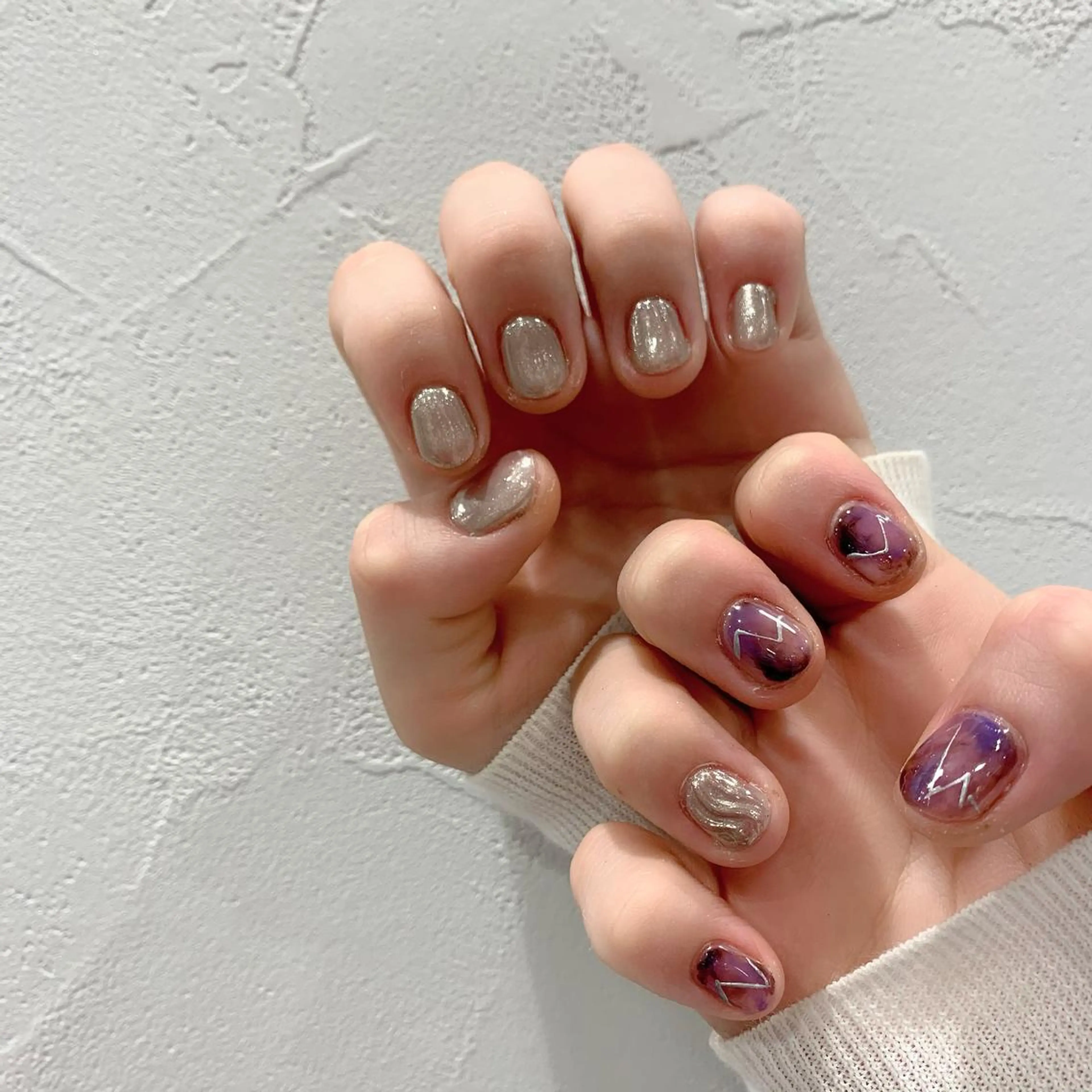 ネイル シンプルネイル ハンドネイル 佐藤 まりえのネイルデザイン